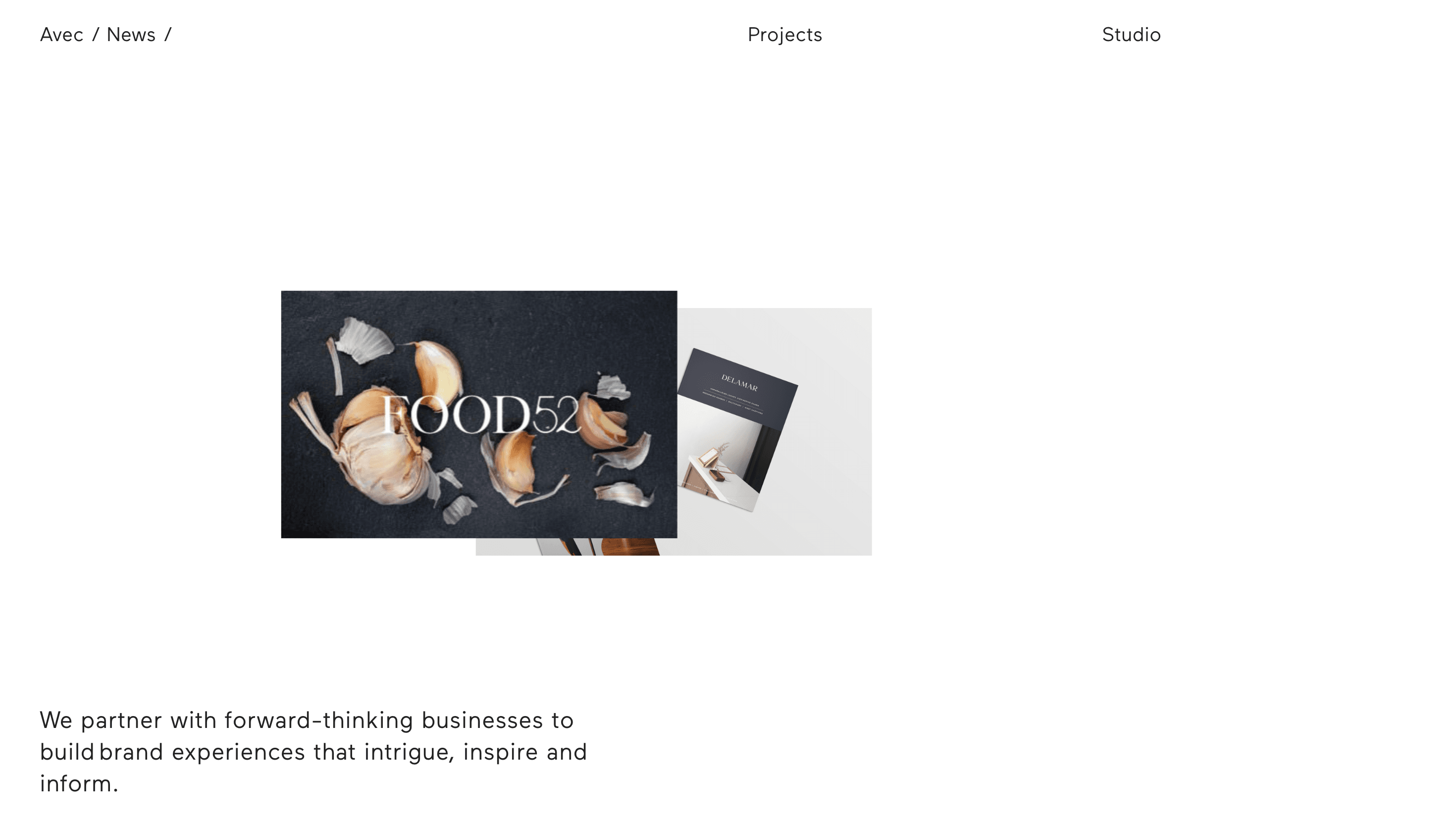 Avec — Agency, Branding website design