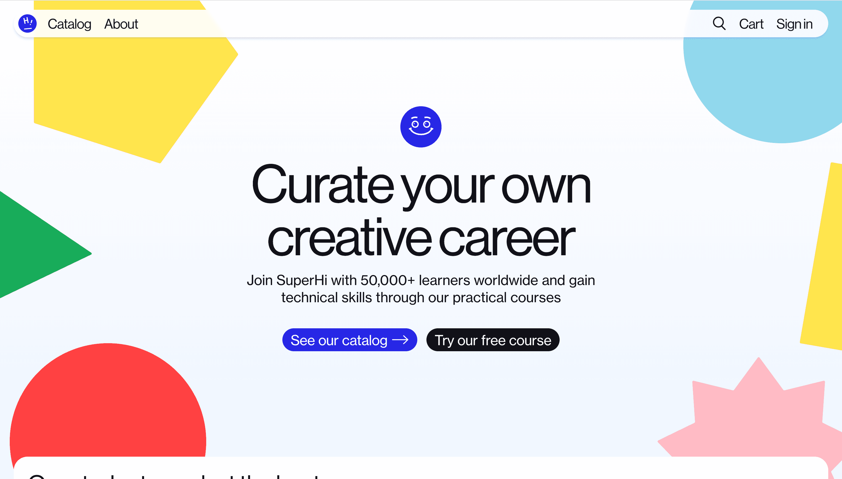 SuperHi — Education, Tech website design