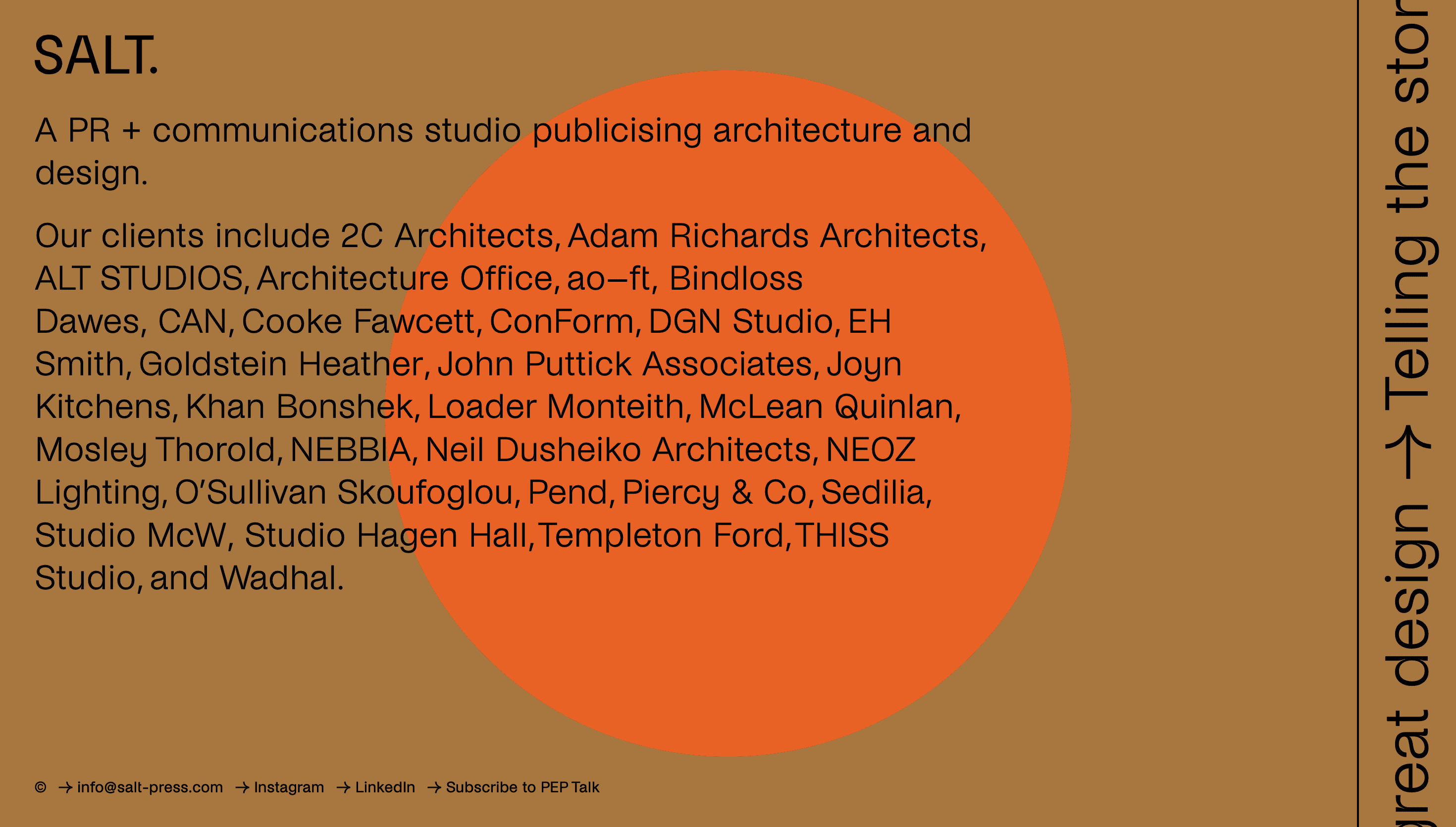 SALT — Agency, Studio website design