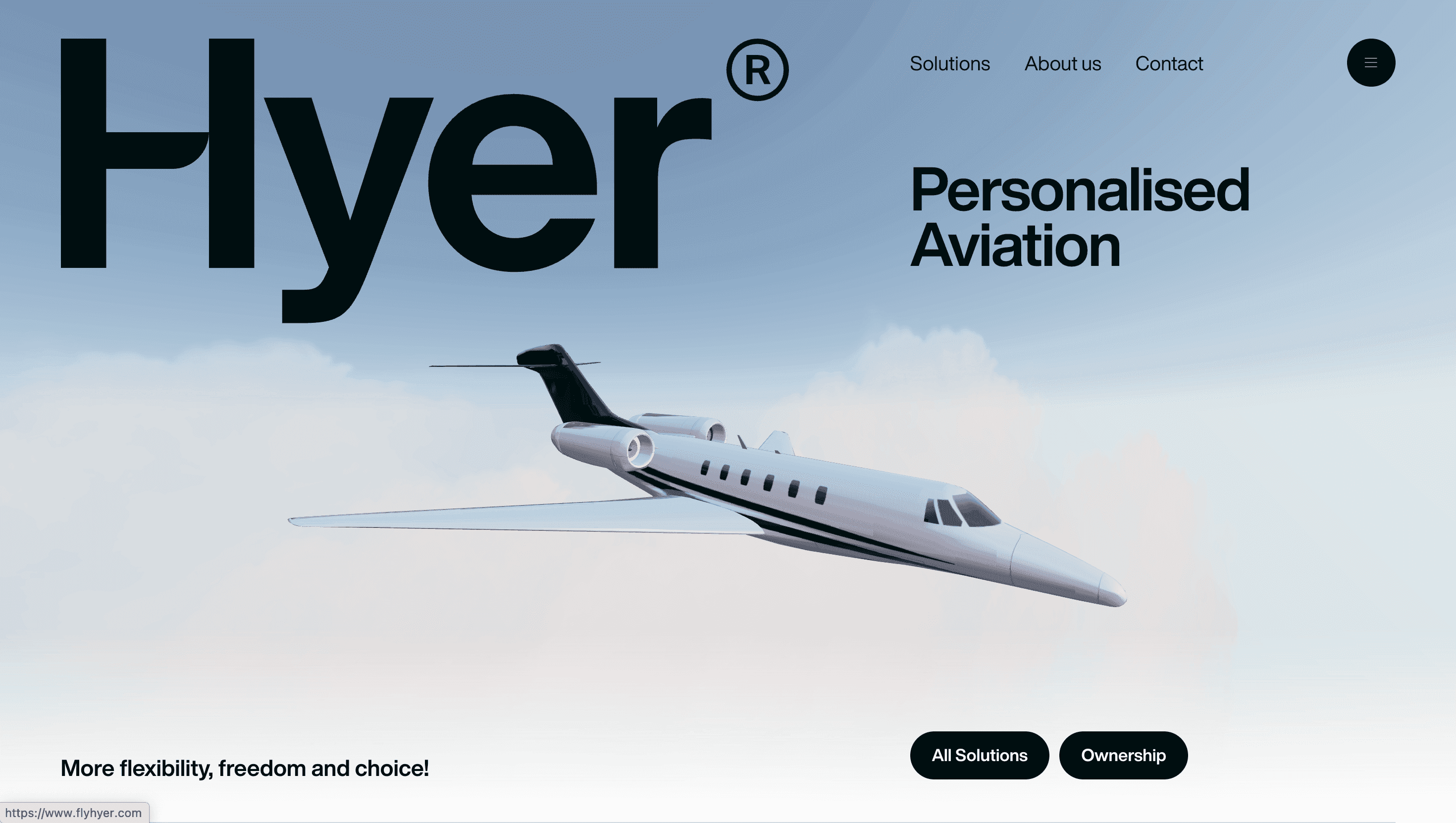 Hyer — 3D, WebGL website design
