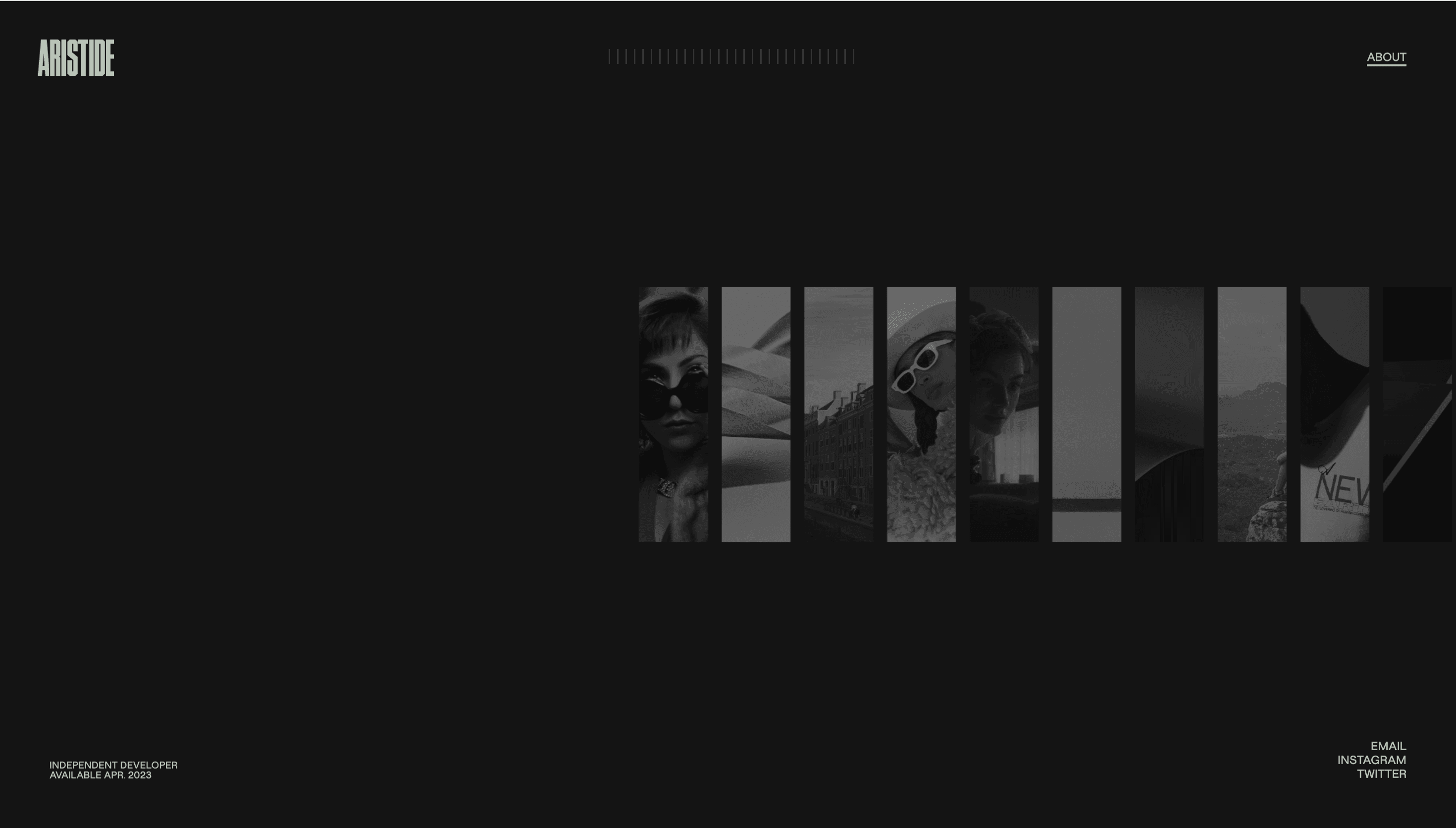 Aristide Benoist — Developer, Portfolio website design