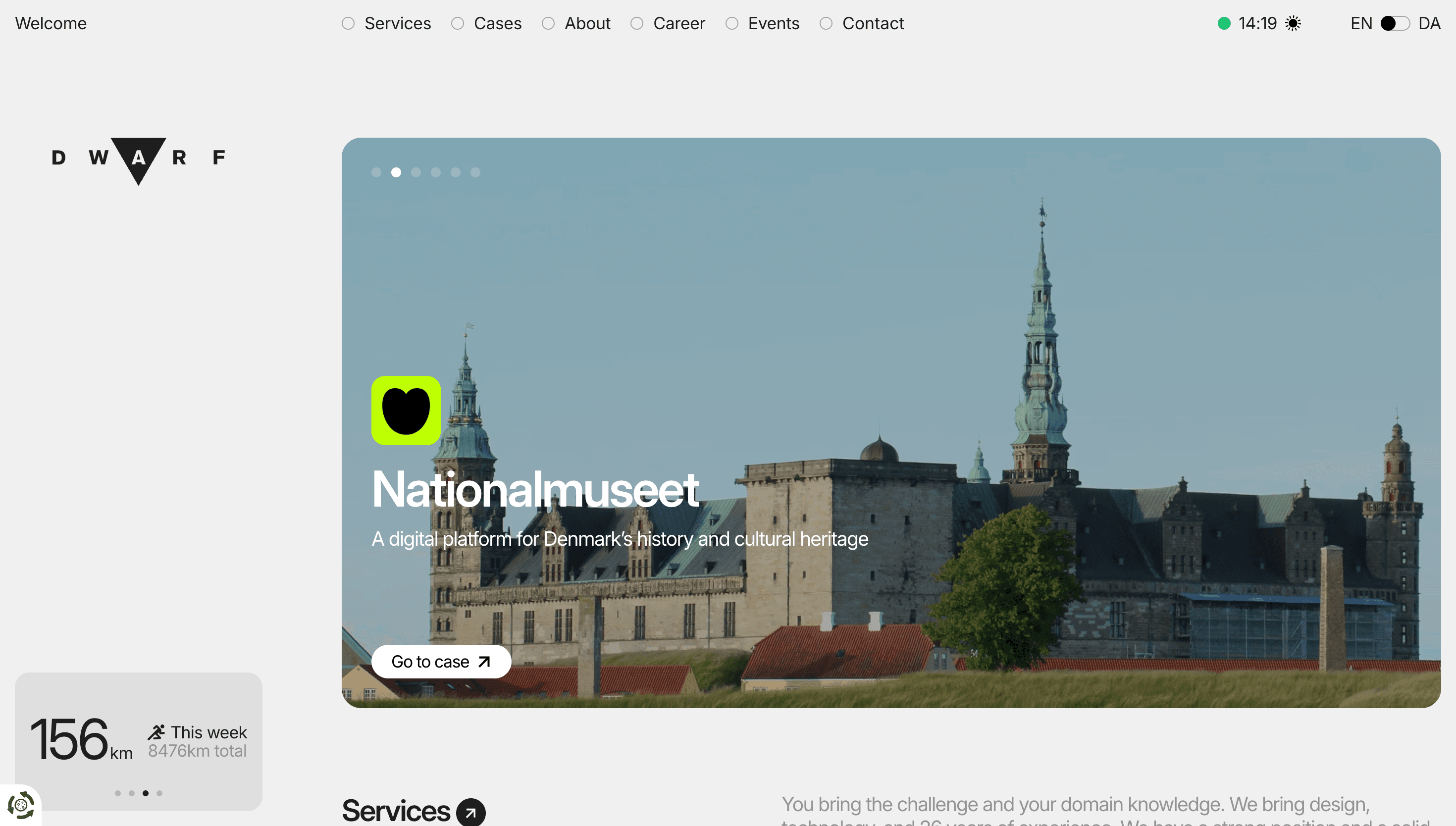 DWARF — Agency, Tech website design