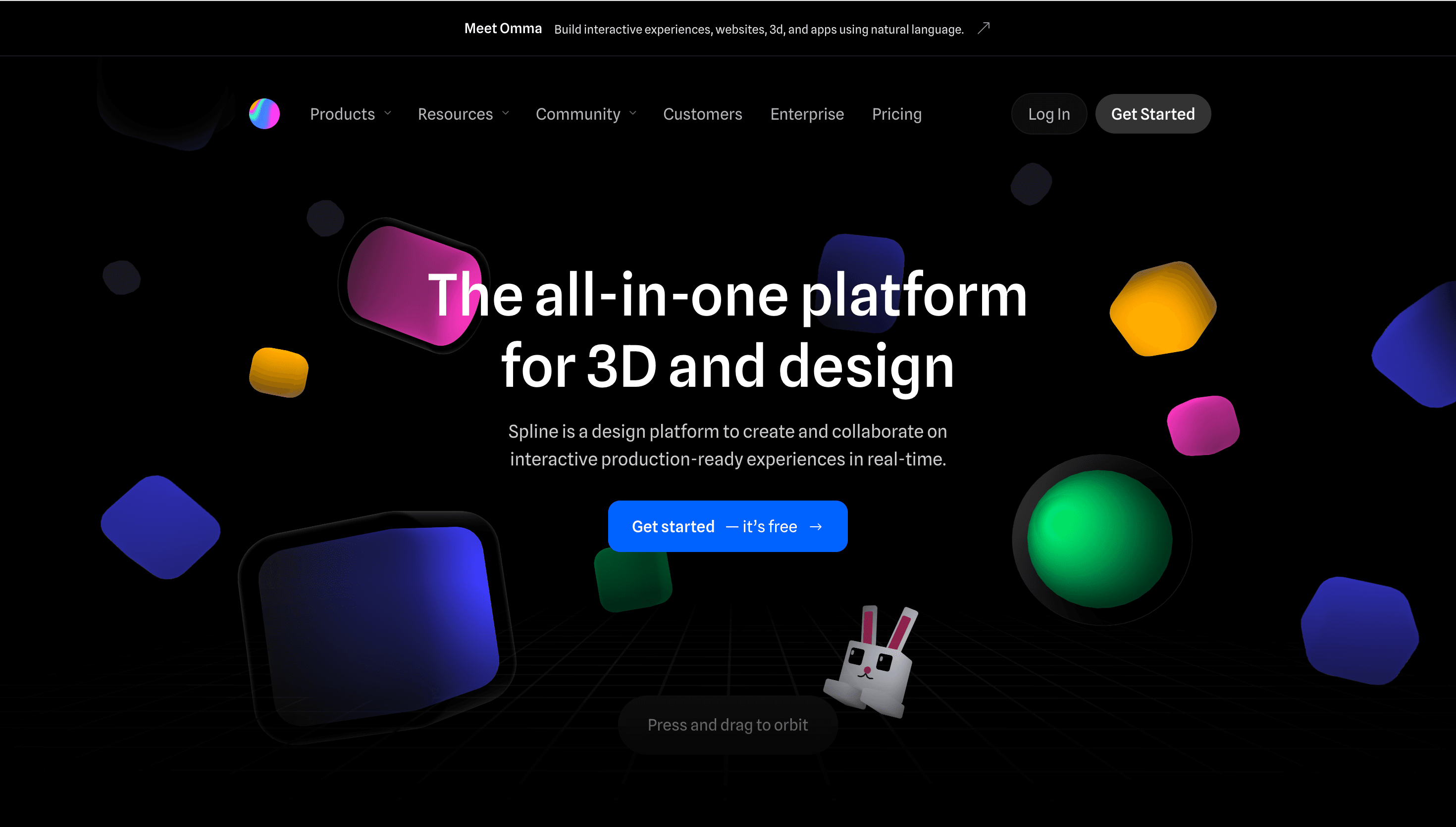 Spline — 3D, Animation website design