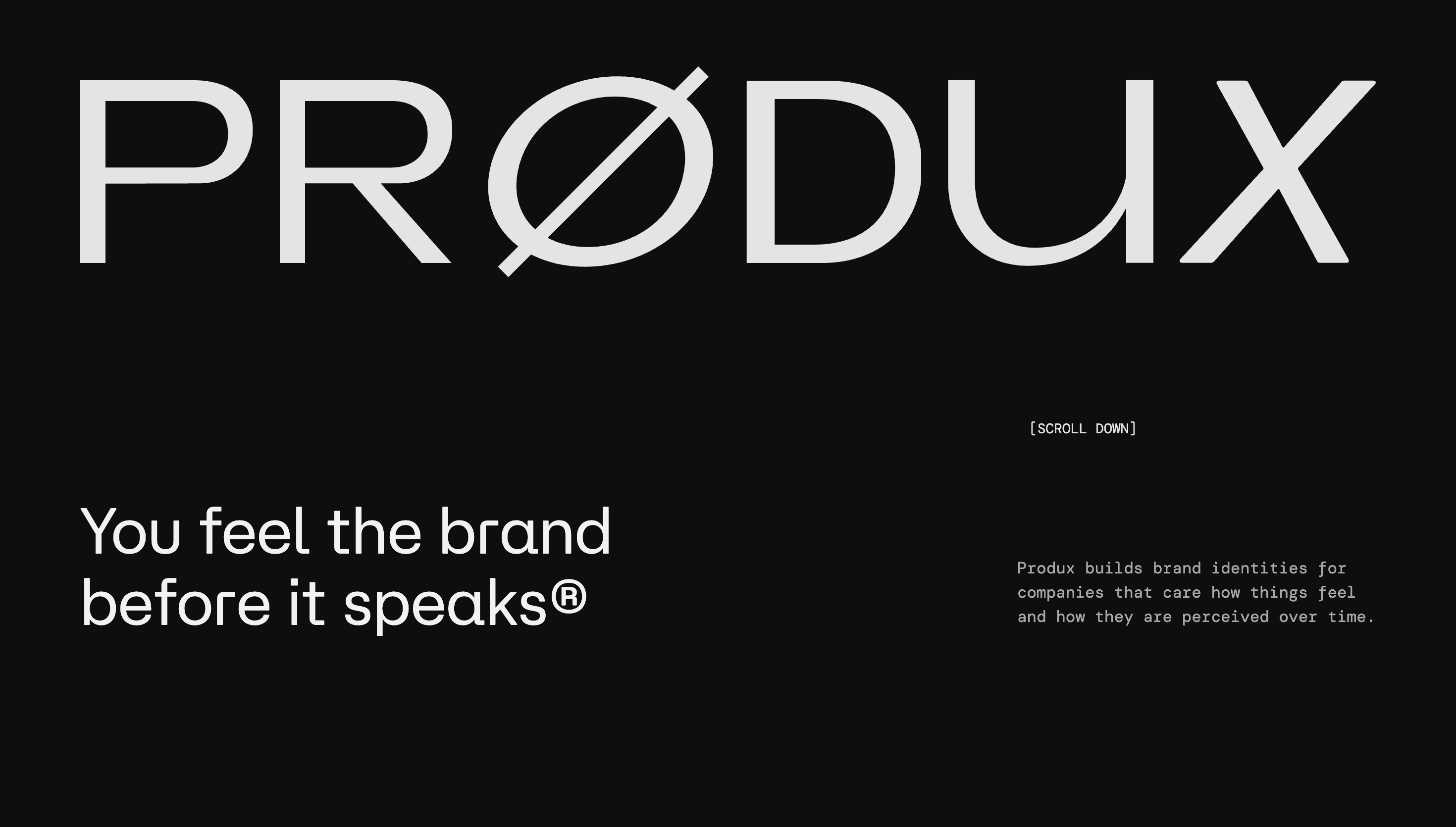 PRODUX — Agency, Studio website design