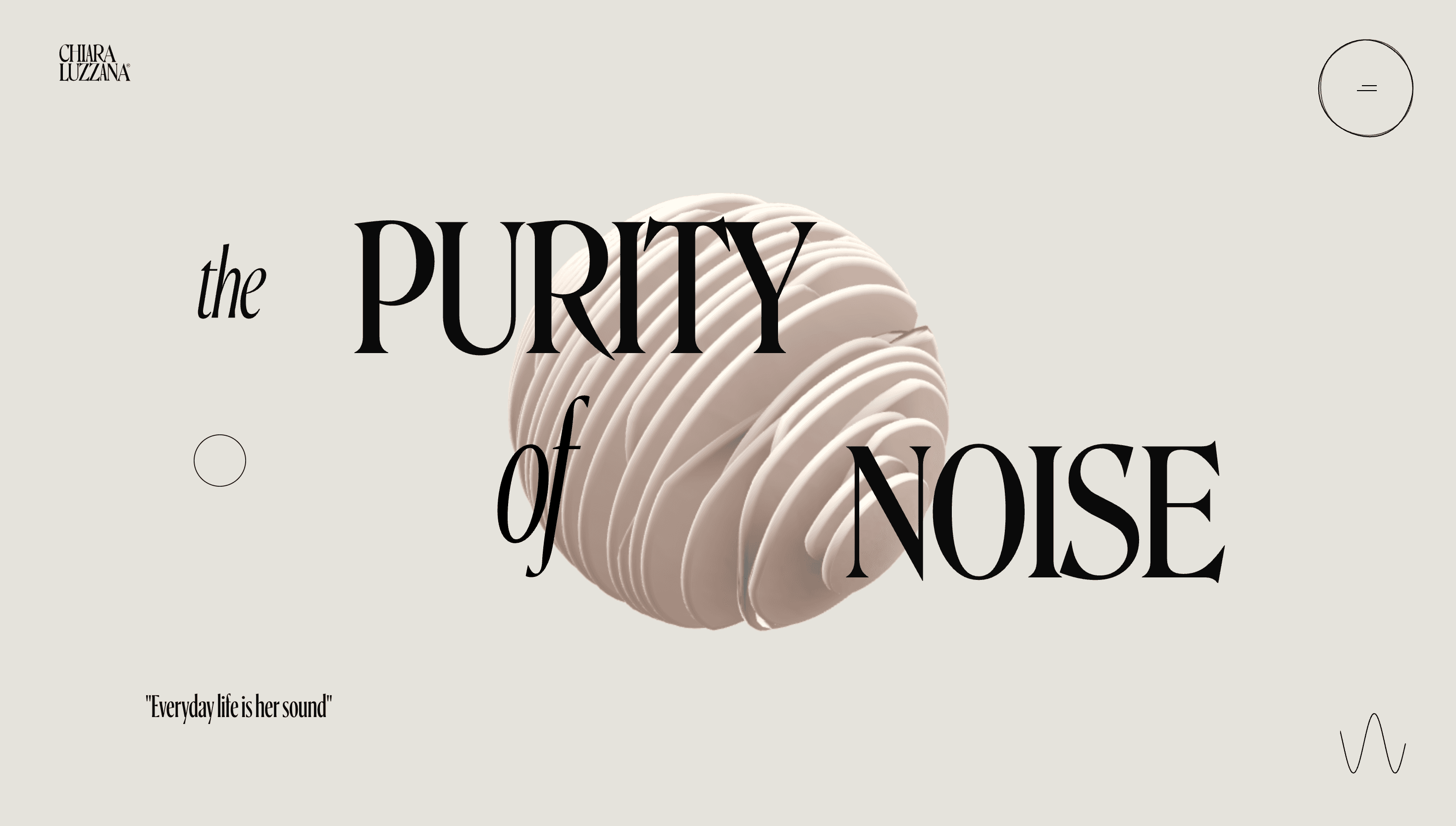 Chiara Luzzana — Music, Portfolio website design