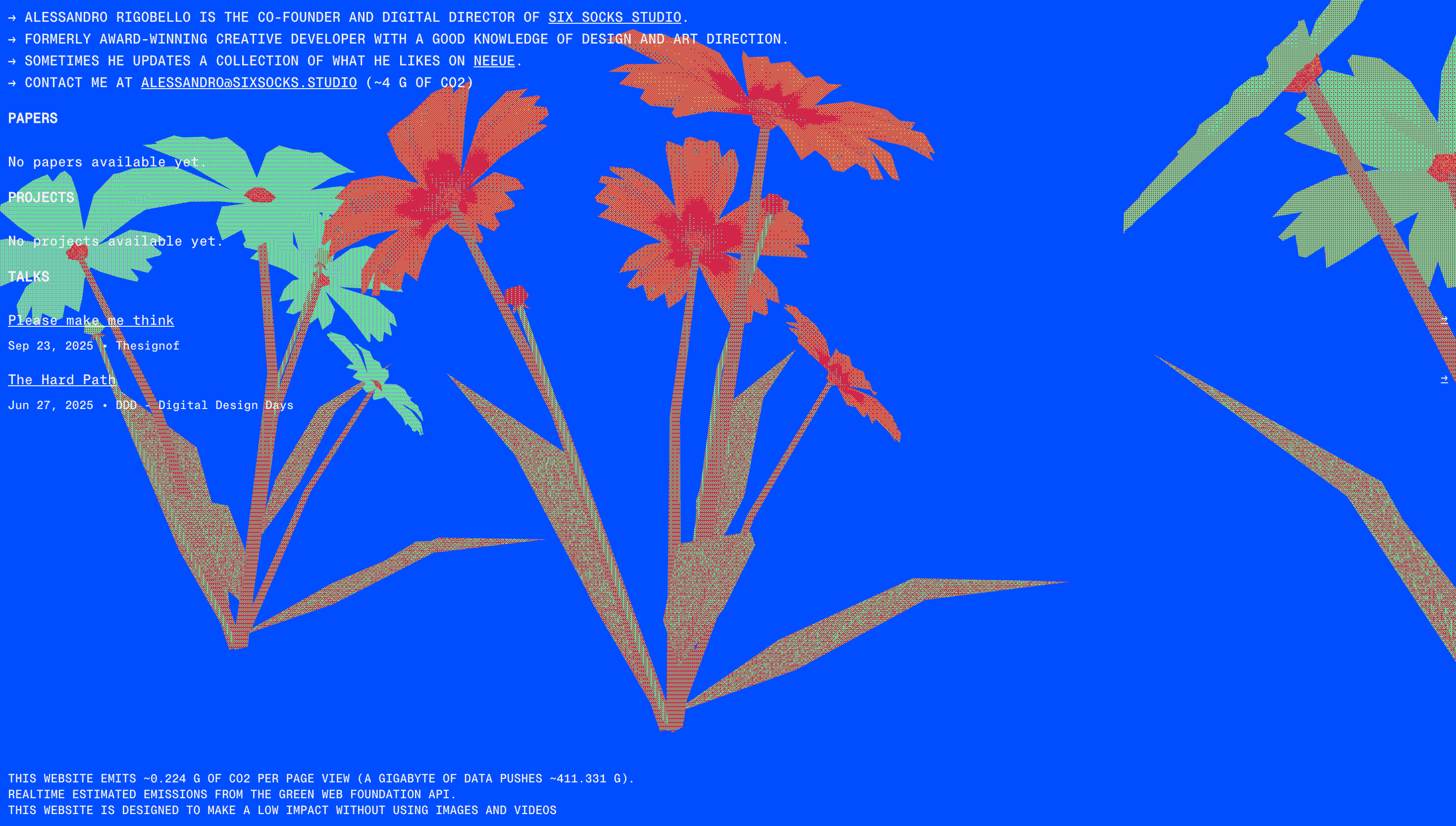 Alessandro Rigobello — Personal, Portfolio website design