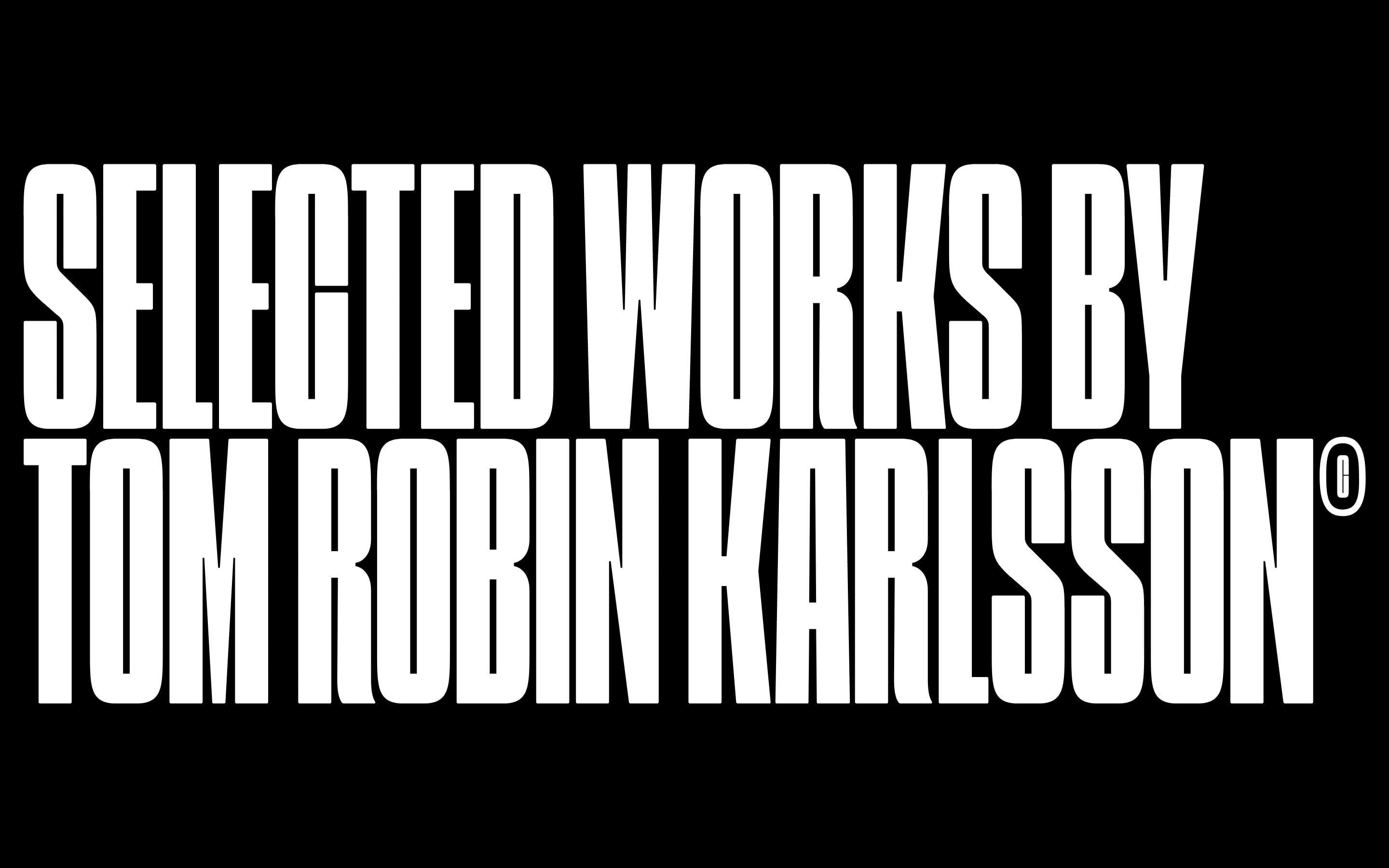 Tom Robin Karlsson — Portfolio, Personal website design