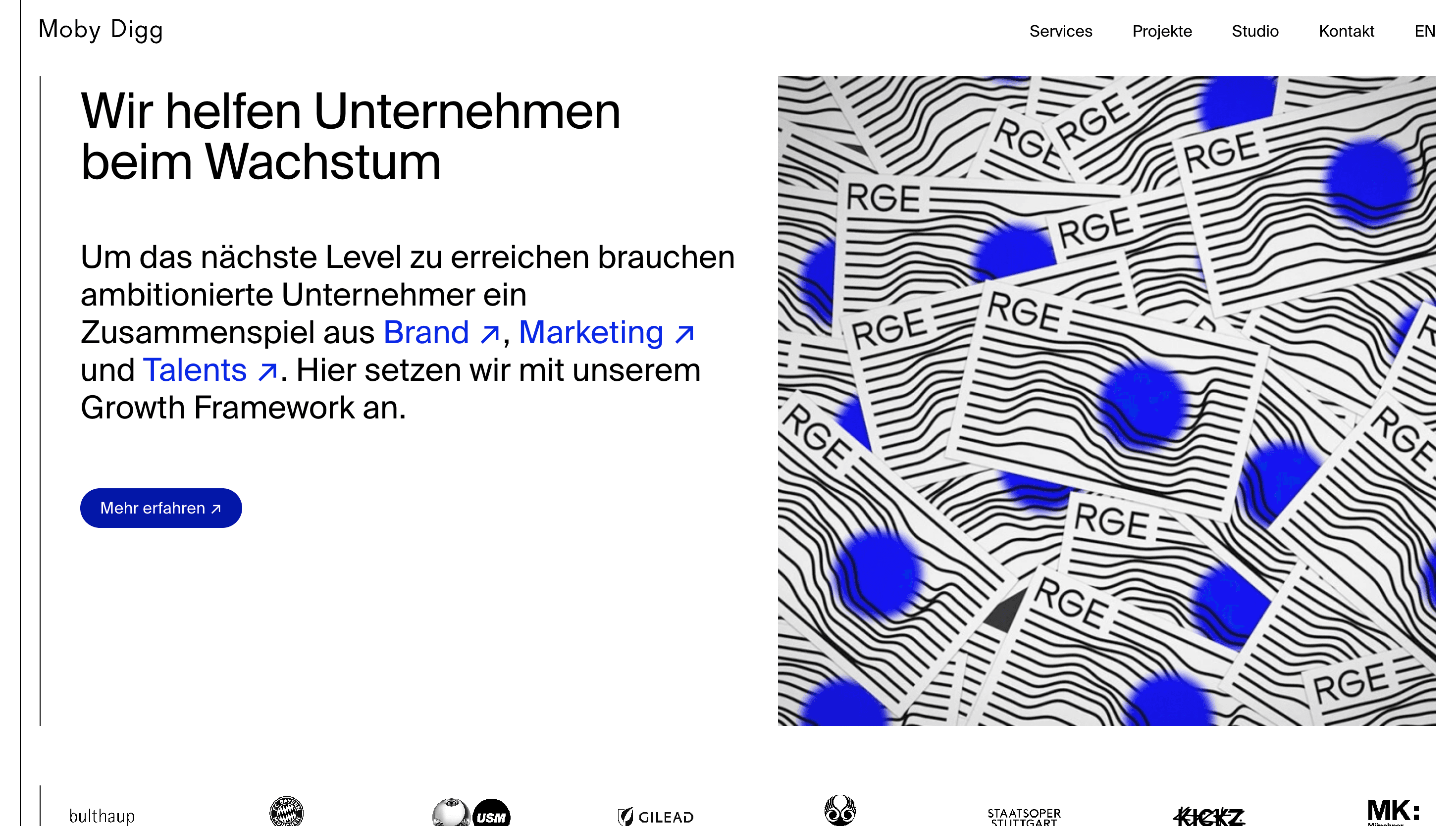 Moby D.I.G.G. — Agency, Interactive website design
