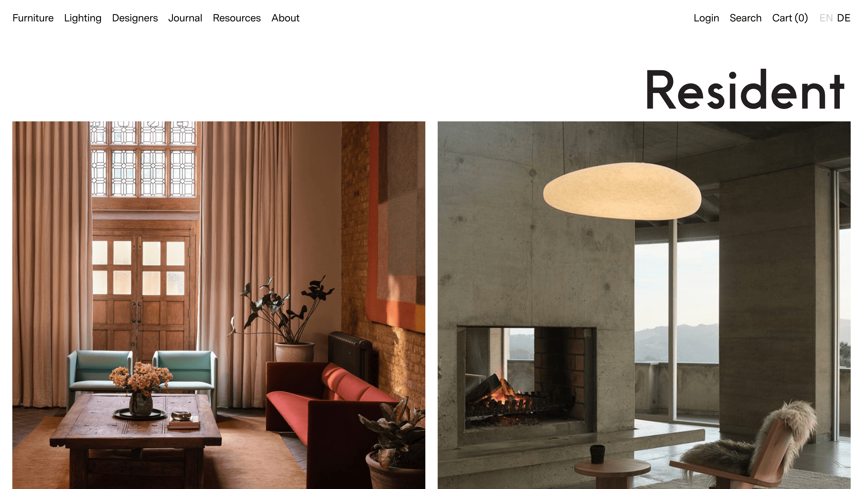 Resident — Product, Corporate website design