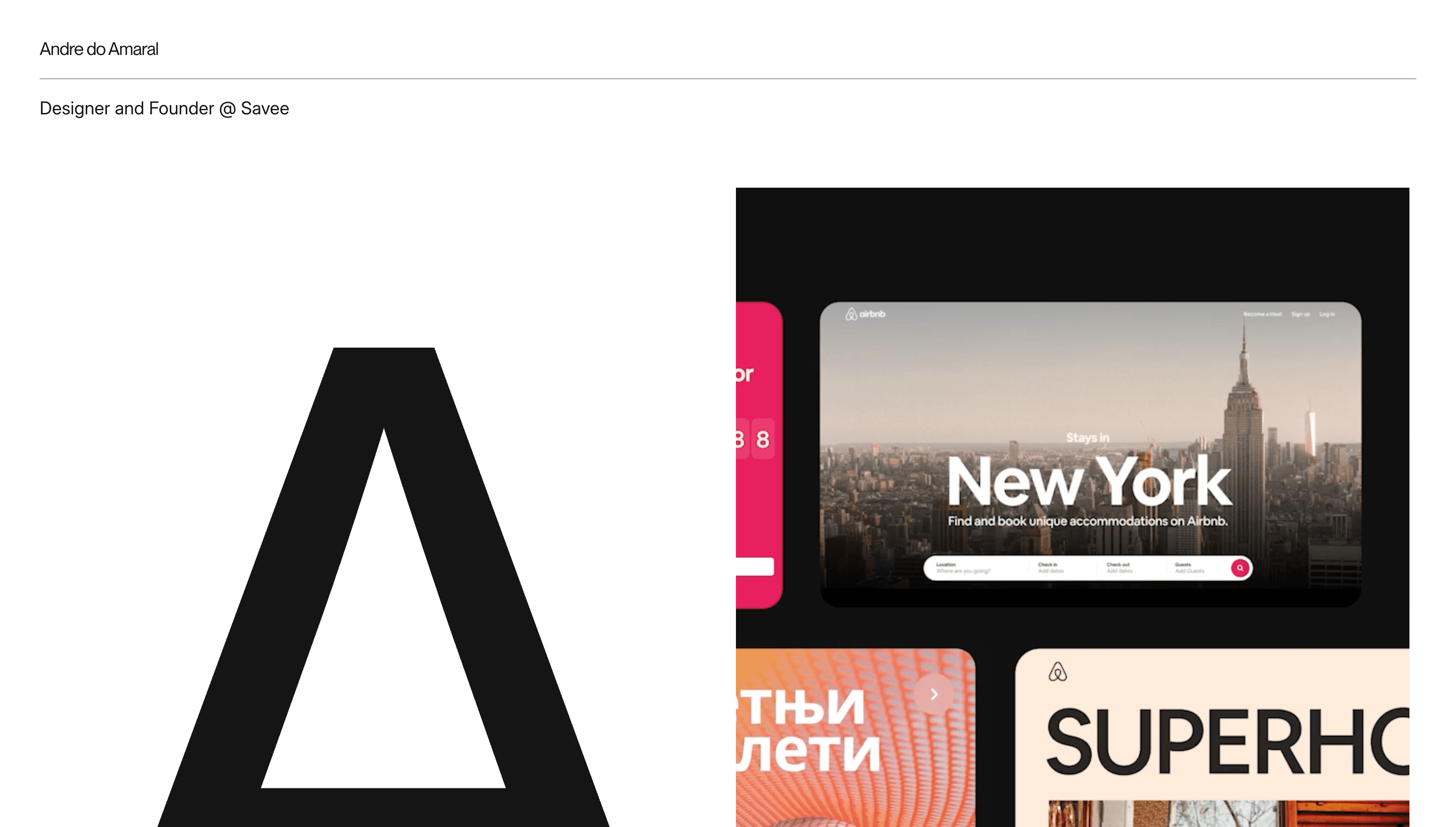Andre do Amaral — Designer, Developer website design
