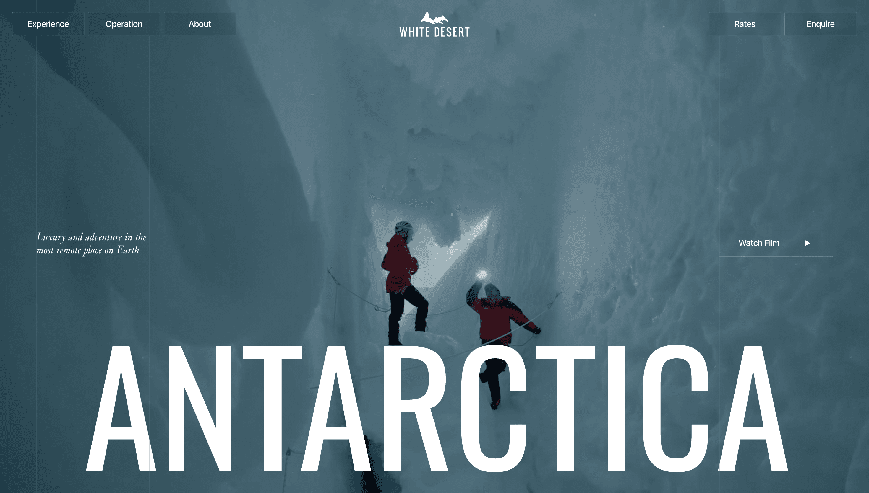 White Desert — Travel, Outdoor website design