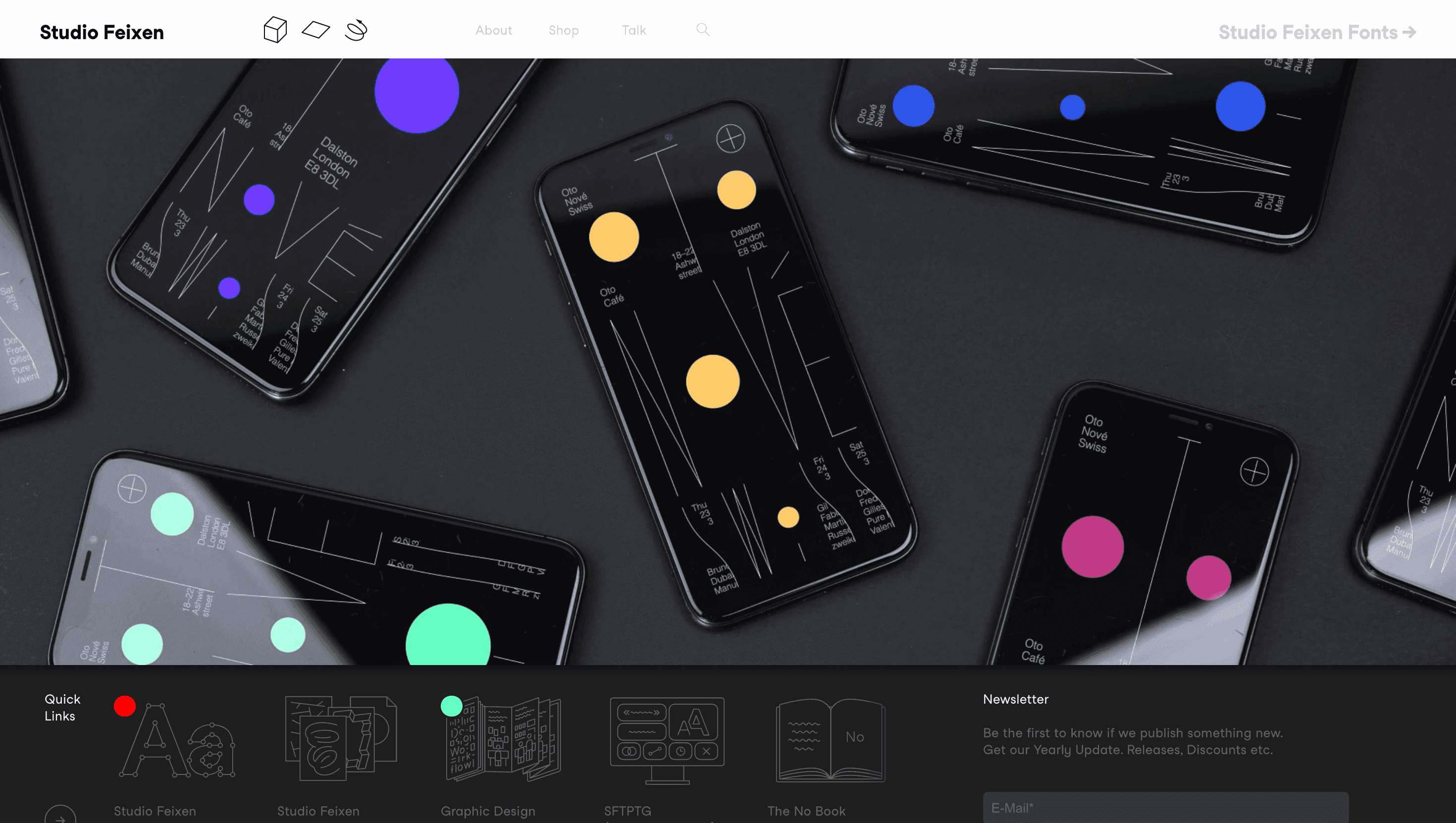 Studio Feixen — Portfolio, Colorful website design