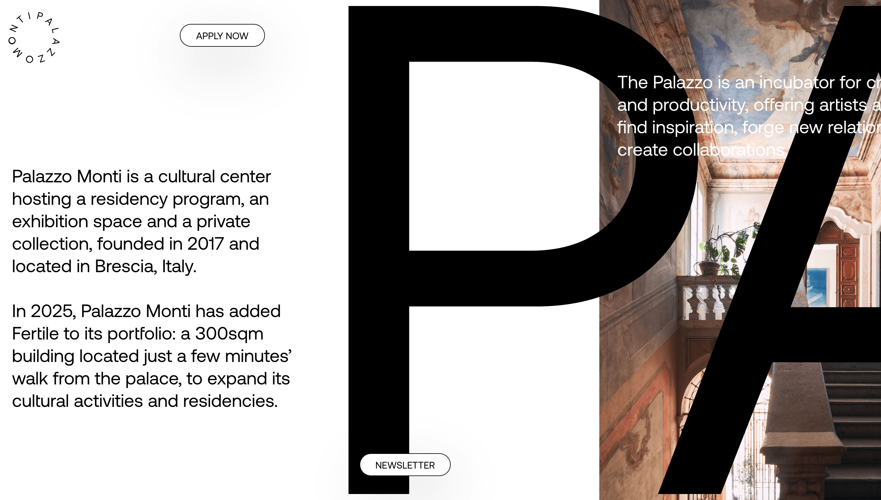 PALAZZO MONTI — Art, Culture website design
