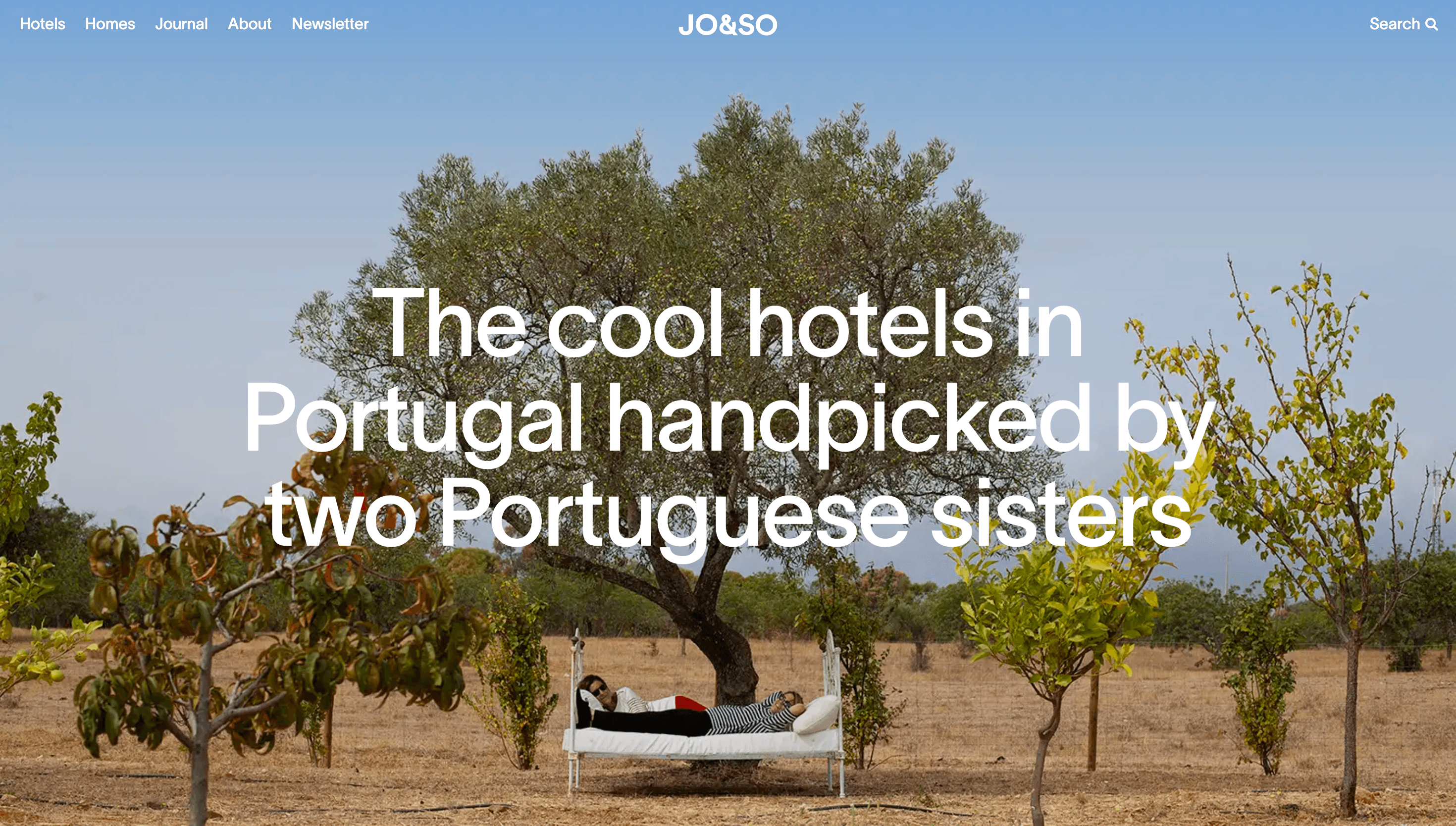 JO&SO — Travel, Storytelling website design