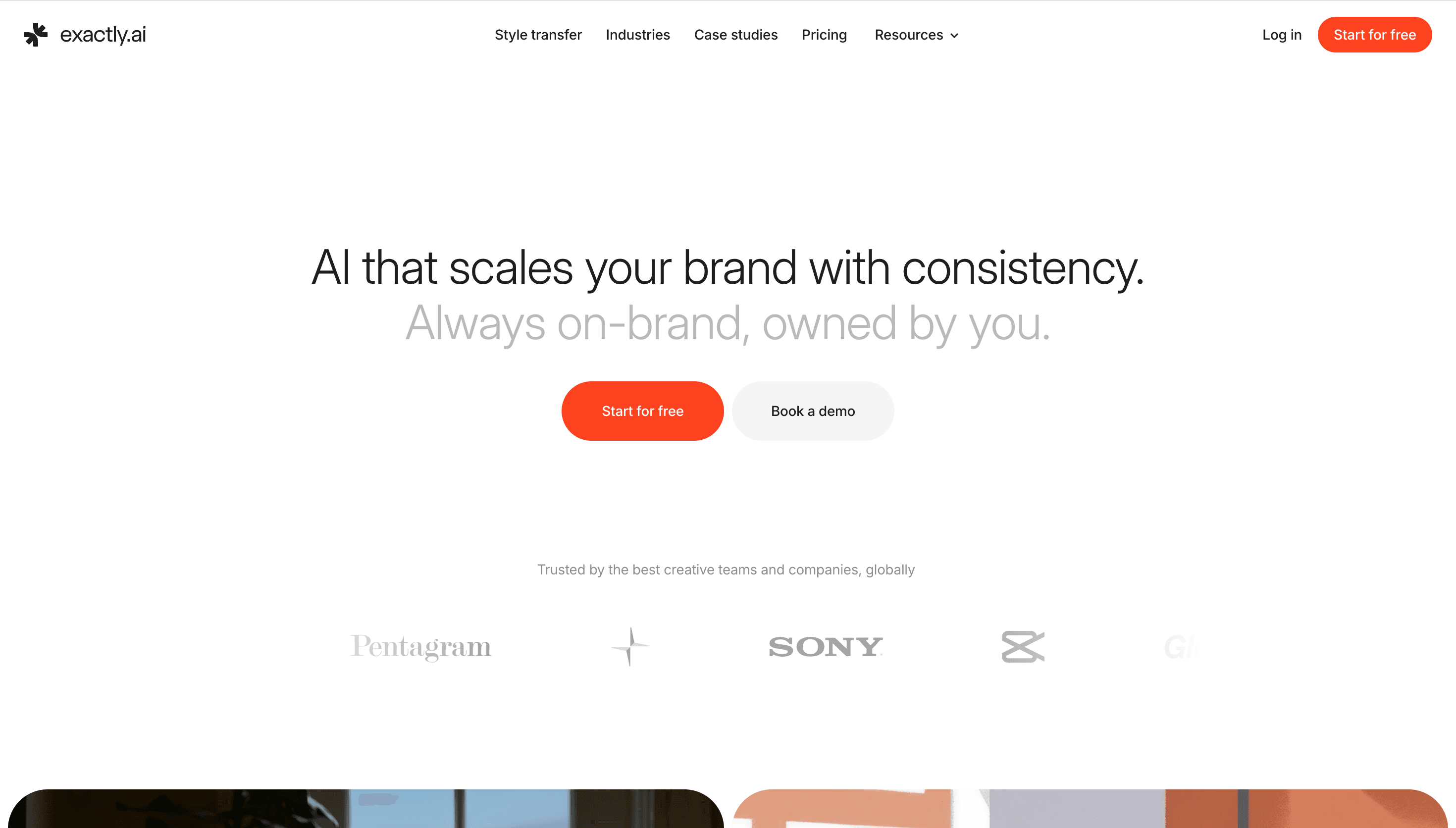 exactly.ai — Branding, Tech website design