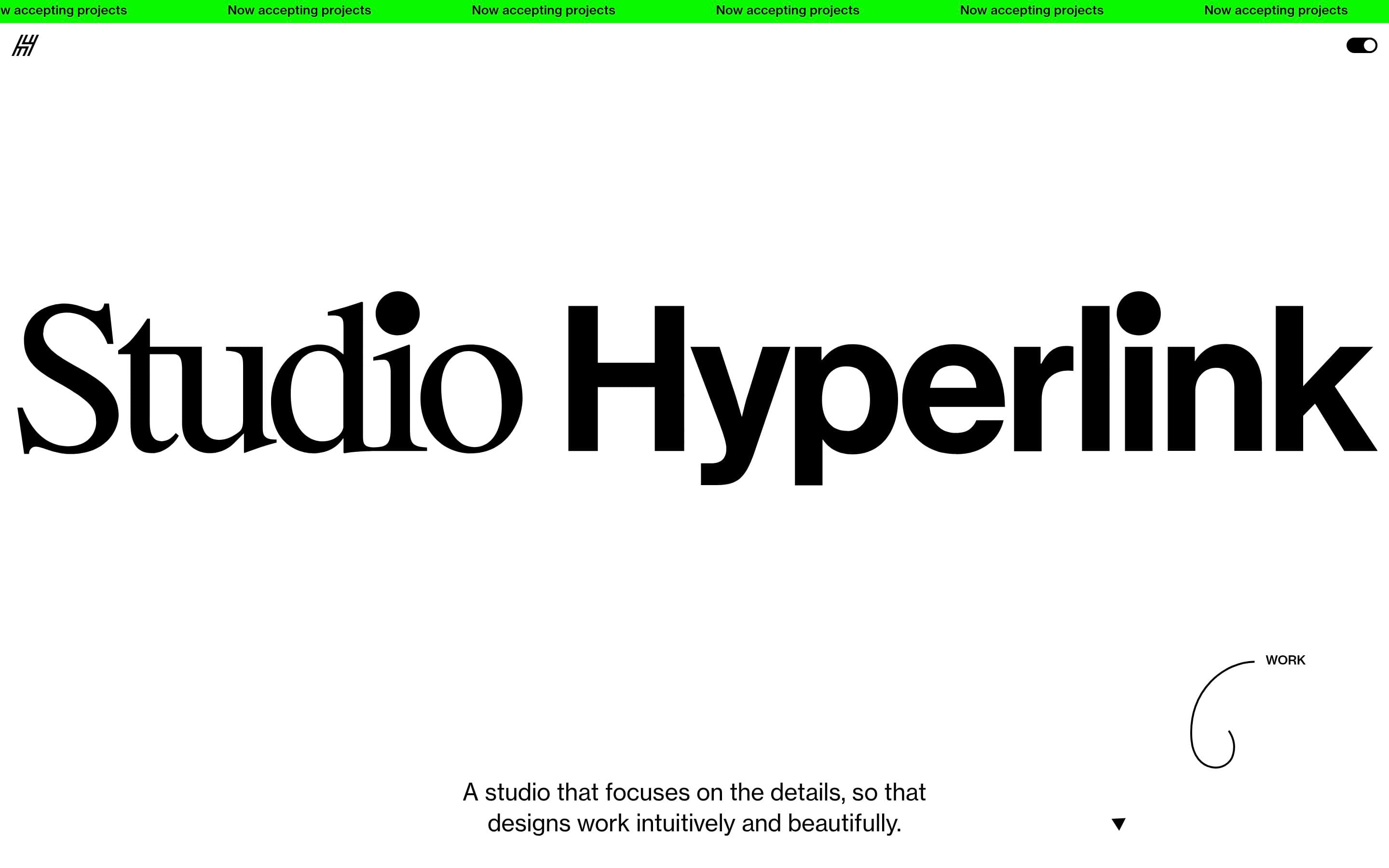 Studio Hyperlink — Agency, Studio website design