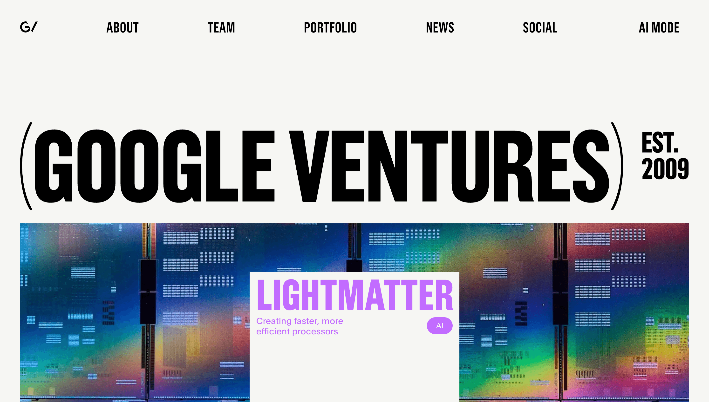 GV (Google Ventures) — Startup, Tech website design