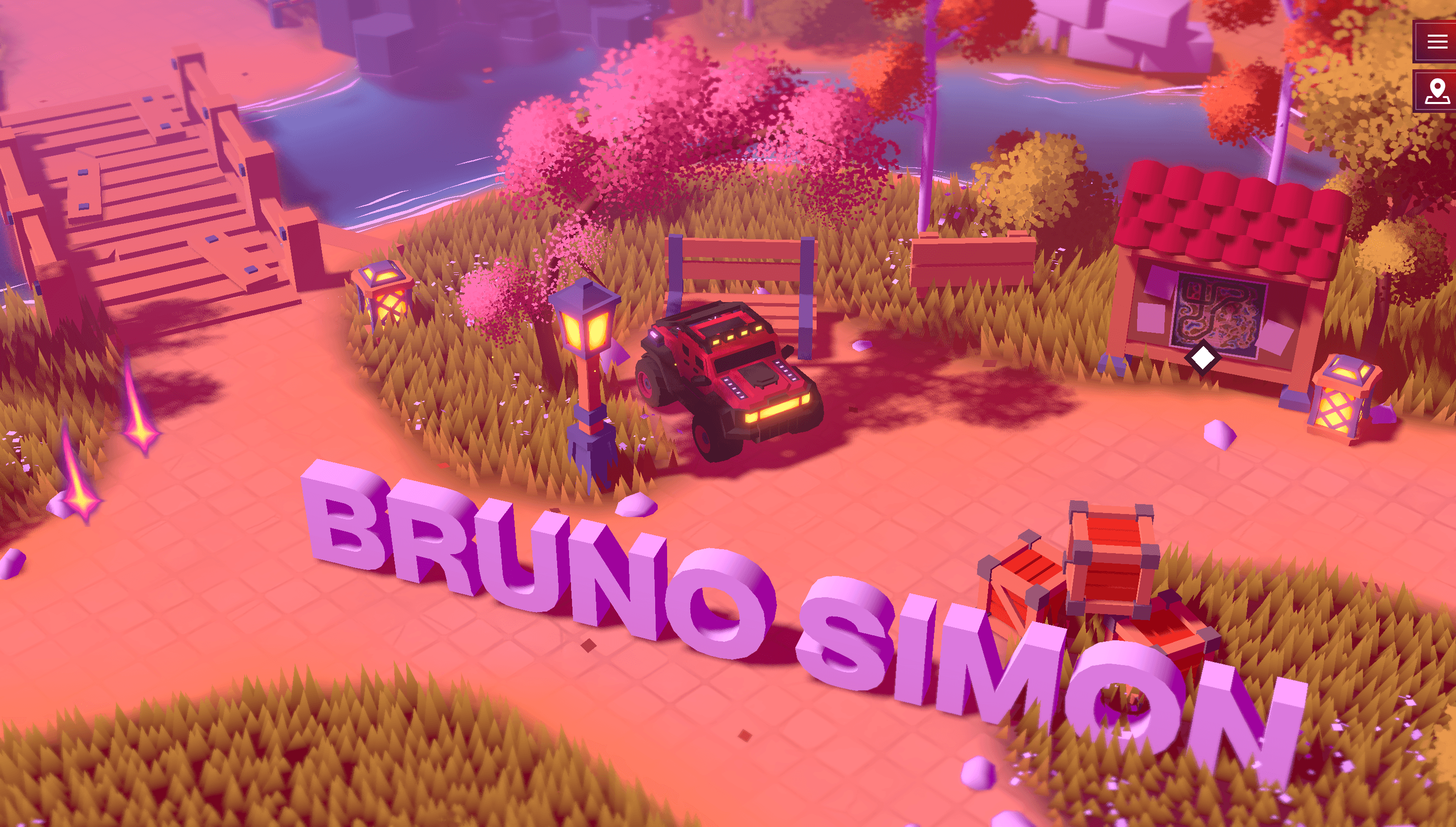 Bruno Simon — Three.js, WebGL website design
