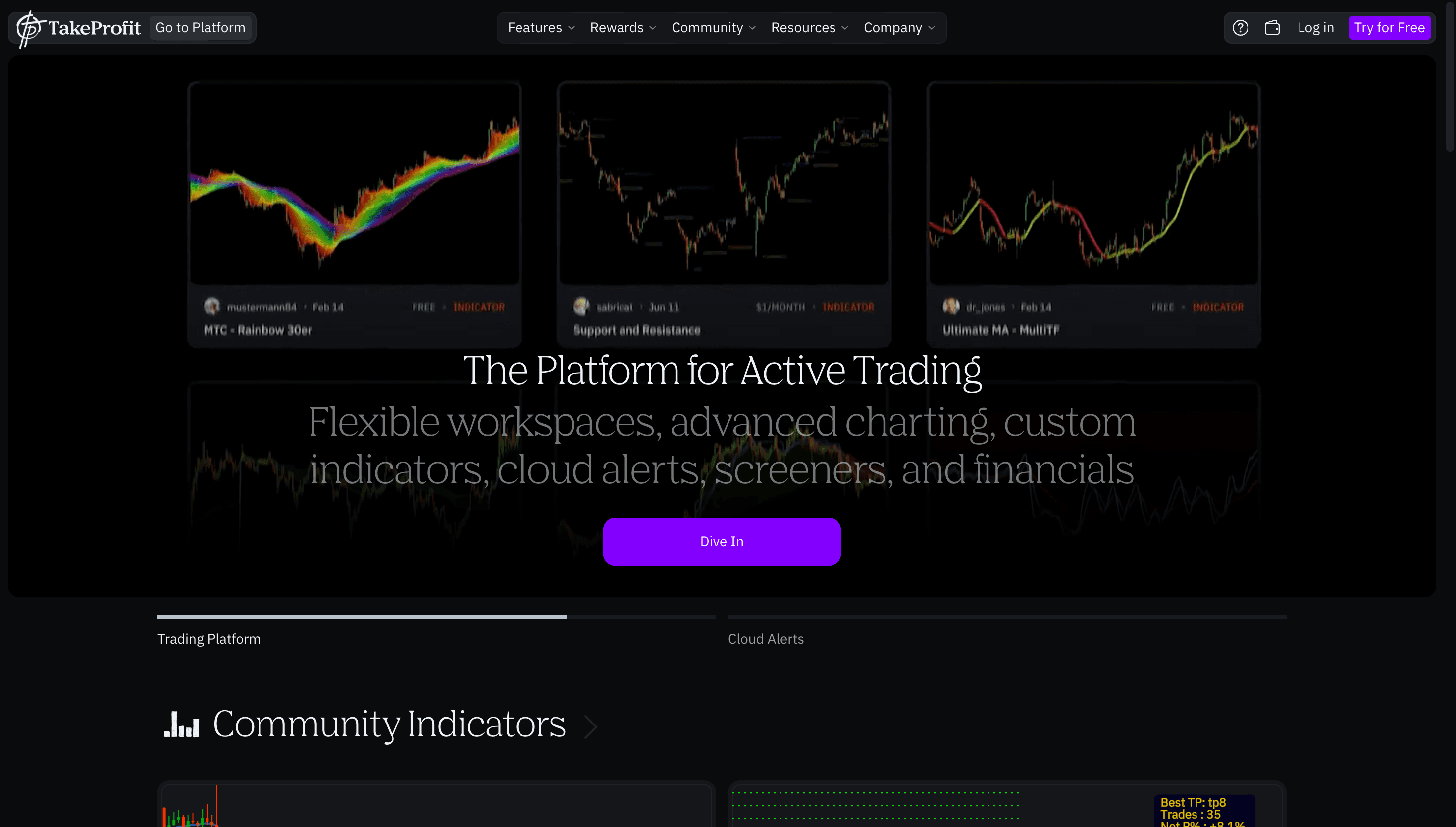 TakeProfit — Finance, Tech website design