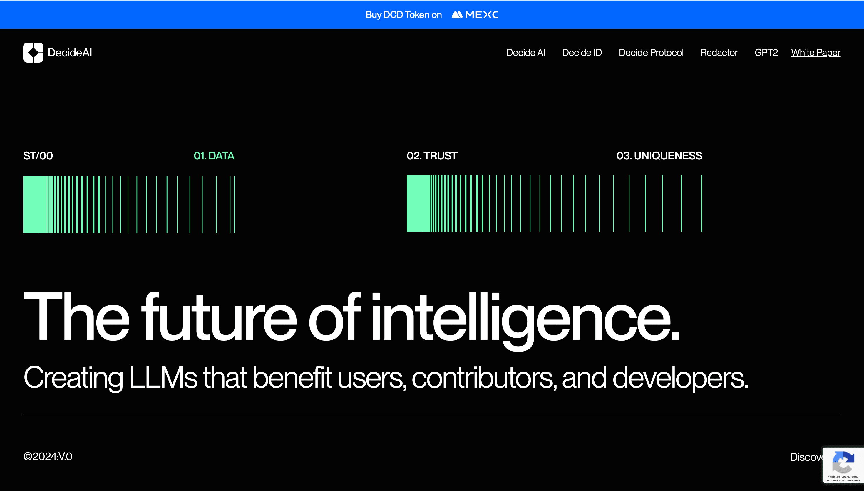 Decide AI — Product, SaaS website design