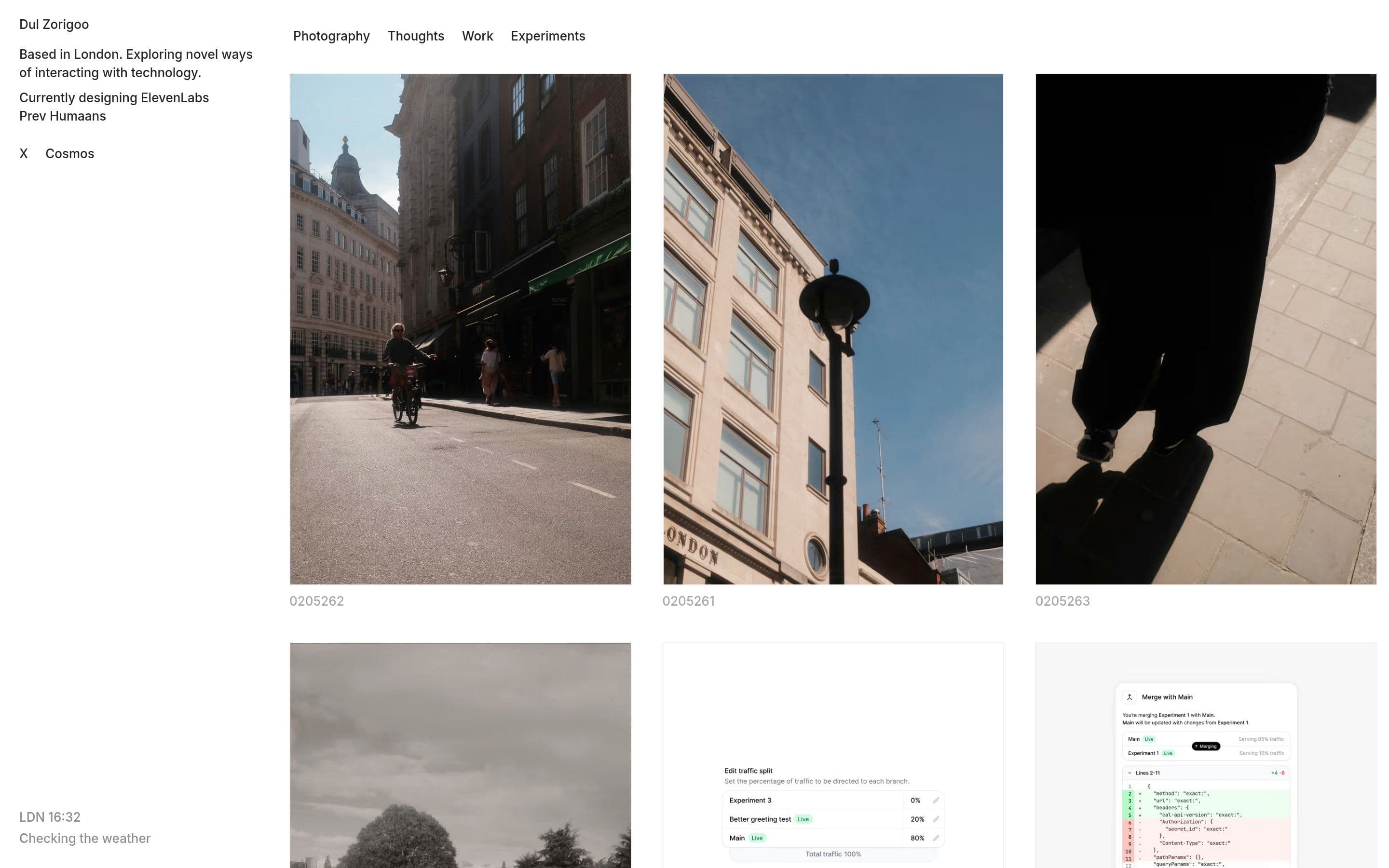 Dul Zorigoo — Designer, Personal website design