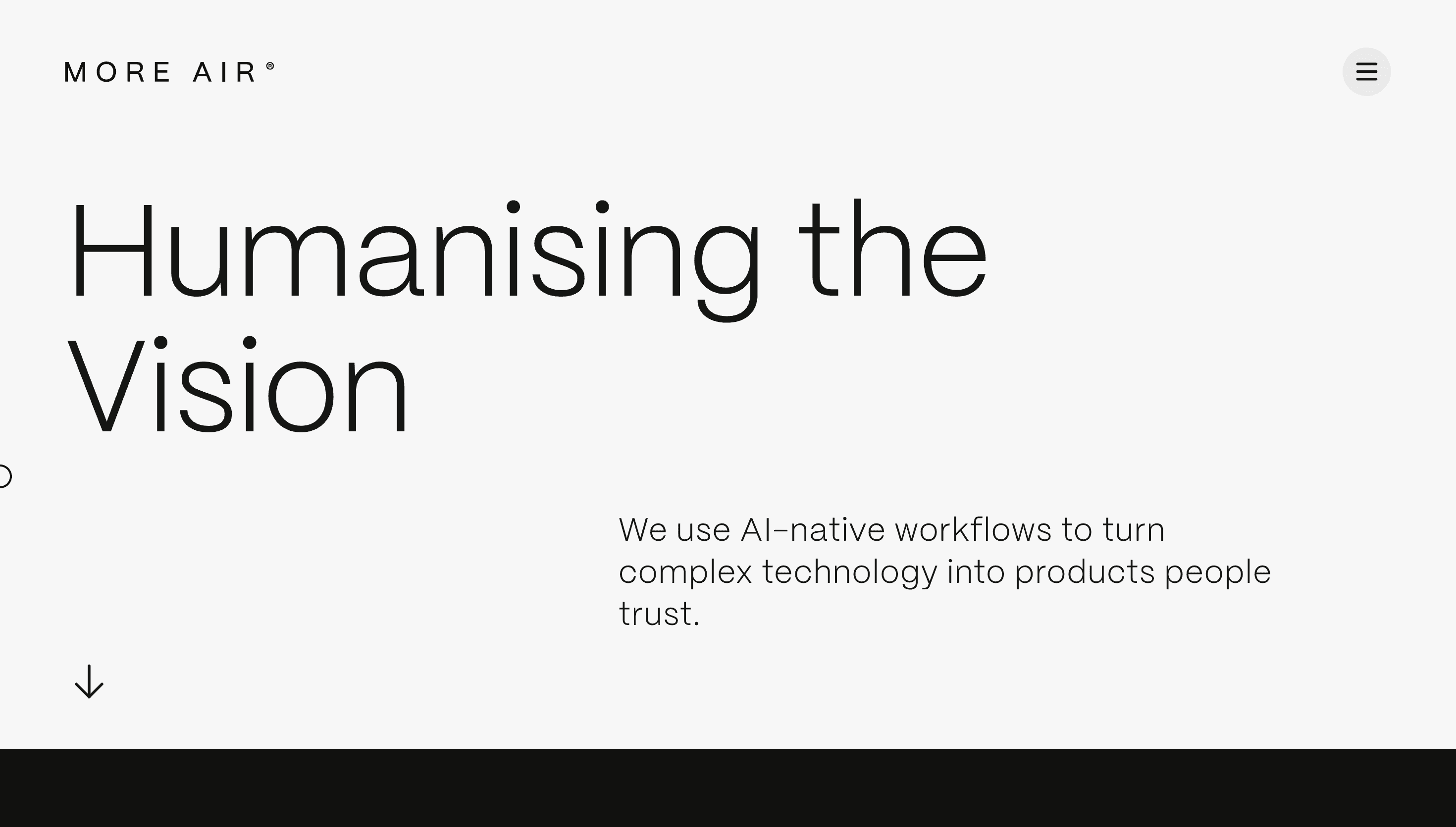 More Air — Agency, Tech website design