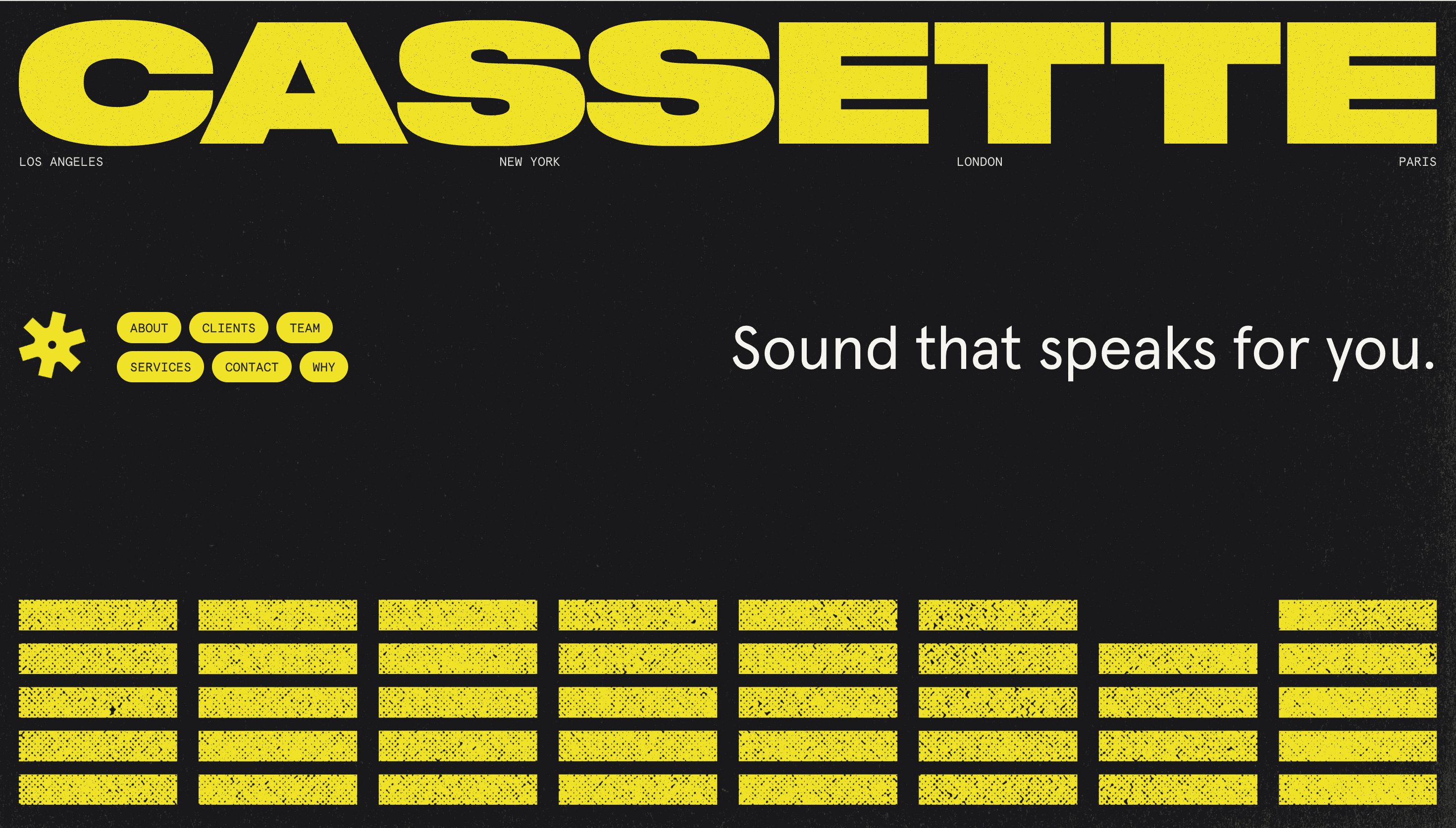 Cassette — Music, Agency website design