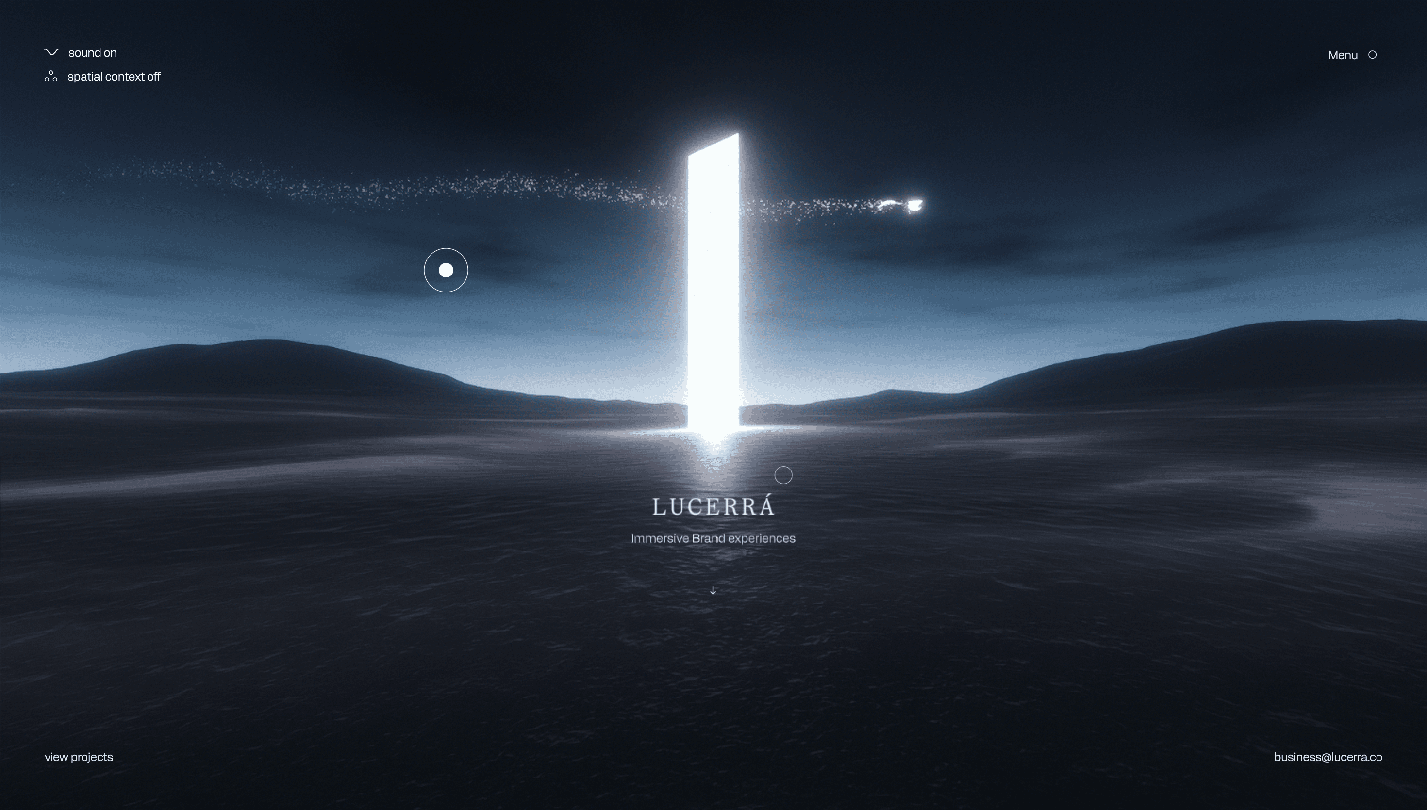 LUCERRÁ — Agency, Dark website design