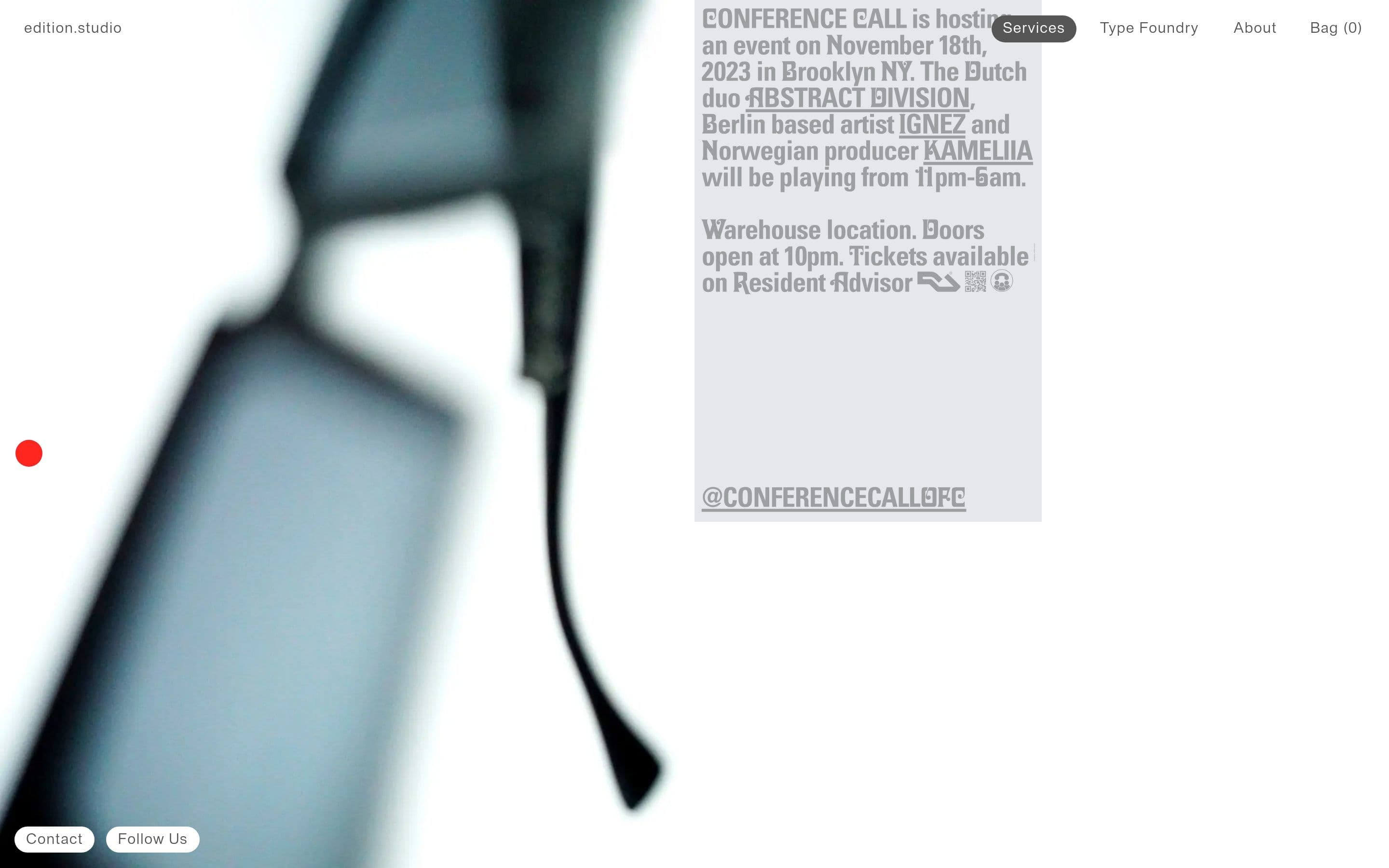 edition.studio — Graphic Designer, Studio website design