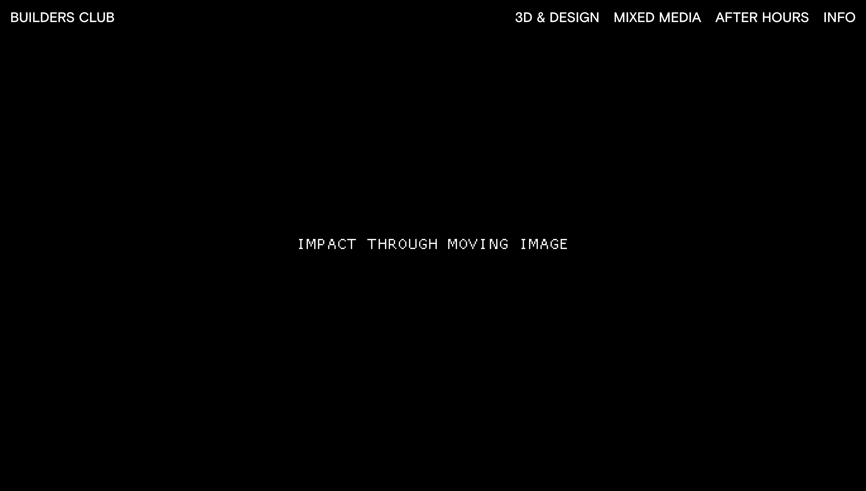 Builders Club — Agency, Studio website design