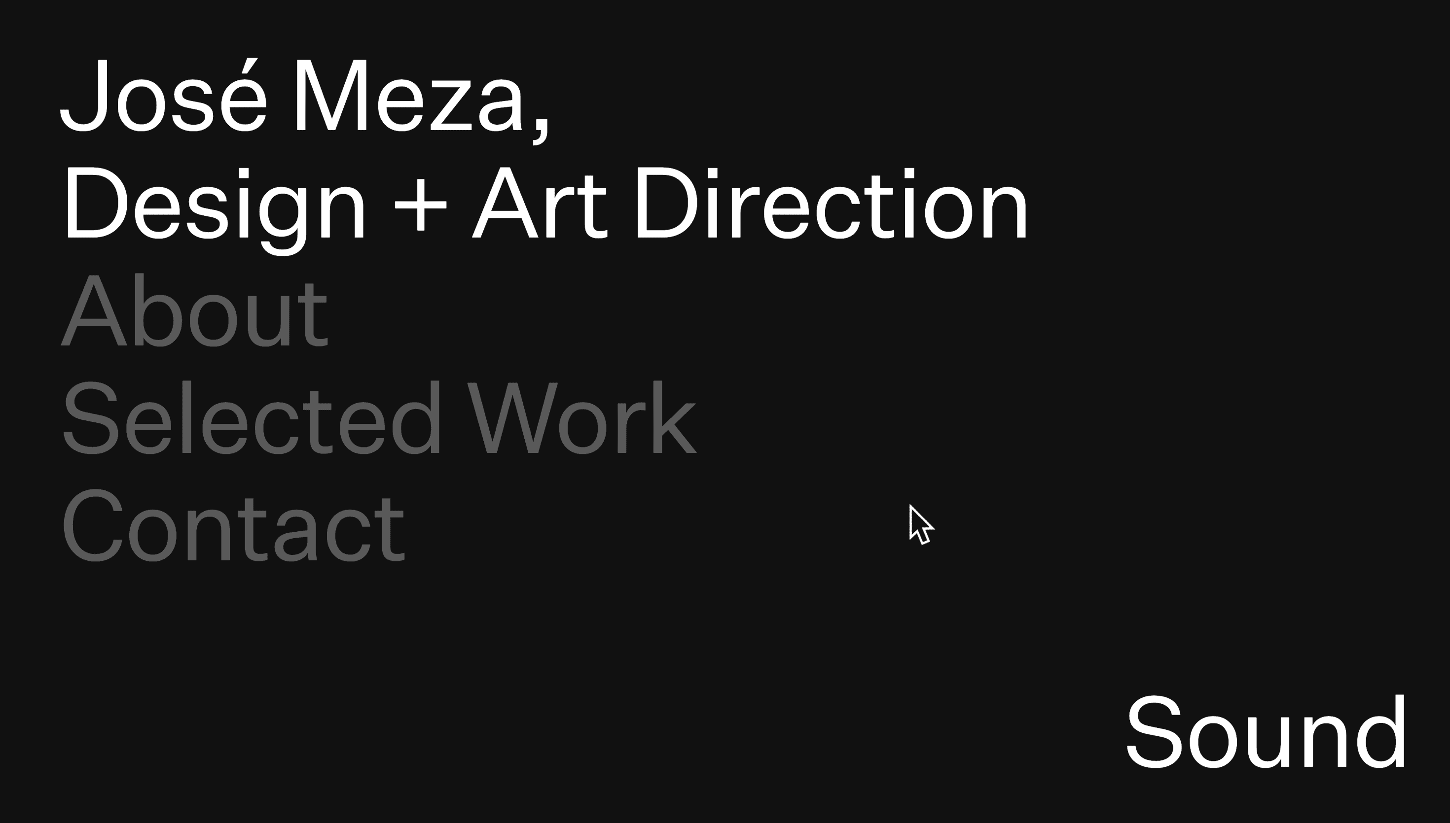 José Meza — Designer, Branding website design