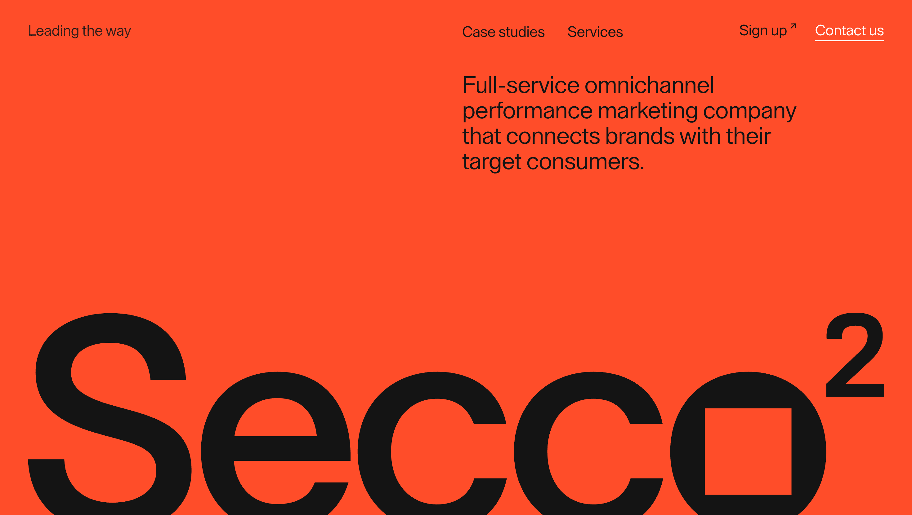 Secco Squared — Agency, Minimal website design