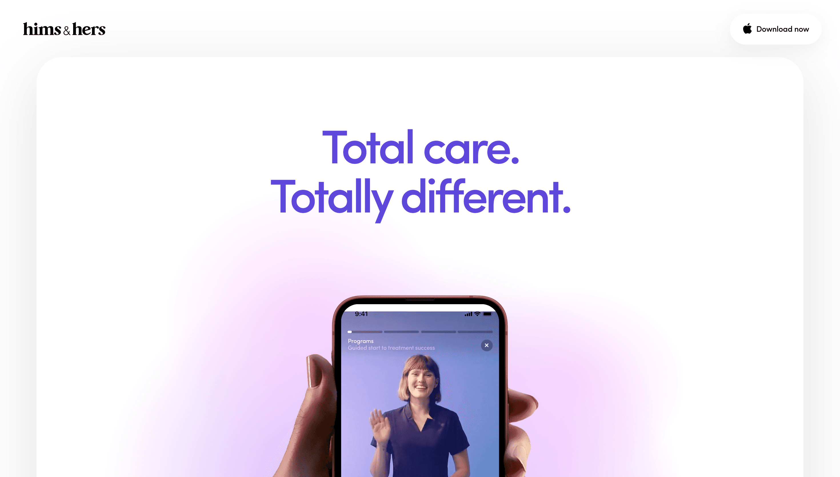 Hims App — Health, App website design