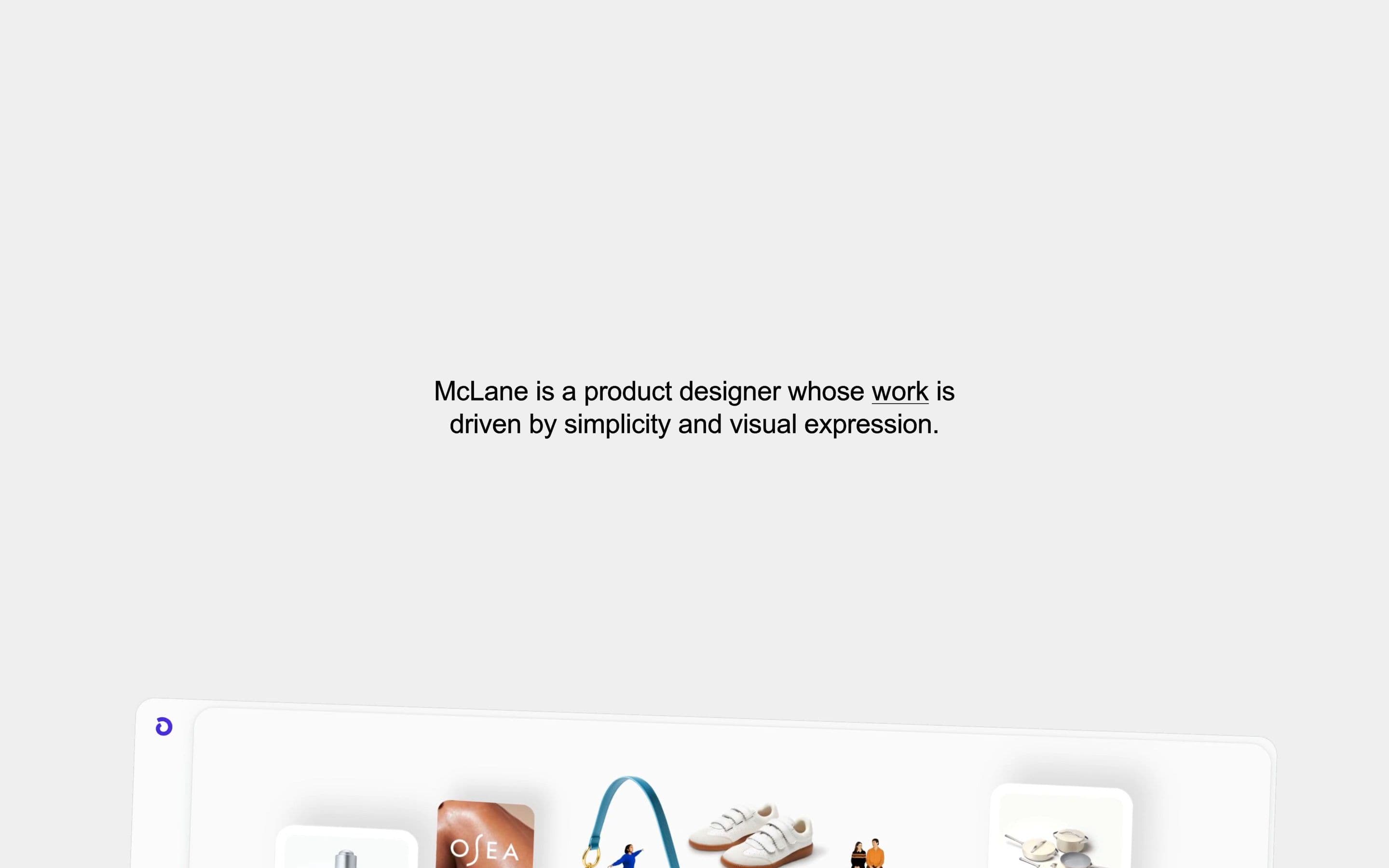 McLane Teitel — Designer, Personal website design