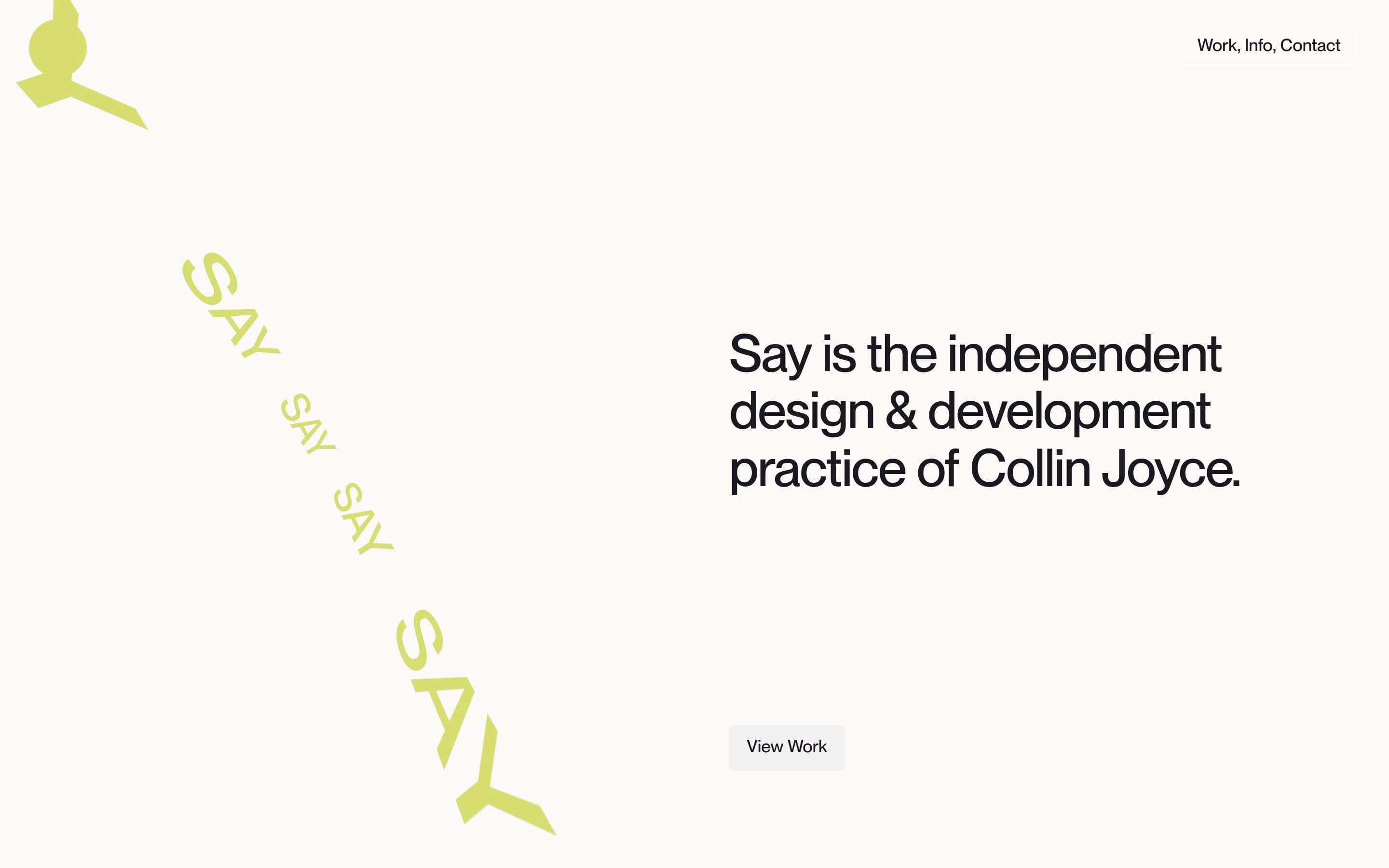 SAY Studio — Agency, Studio website design
