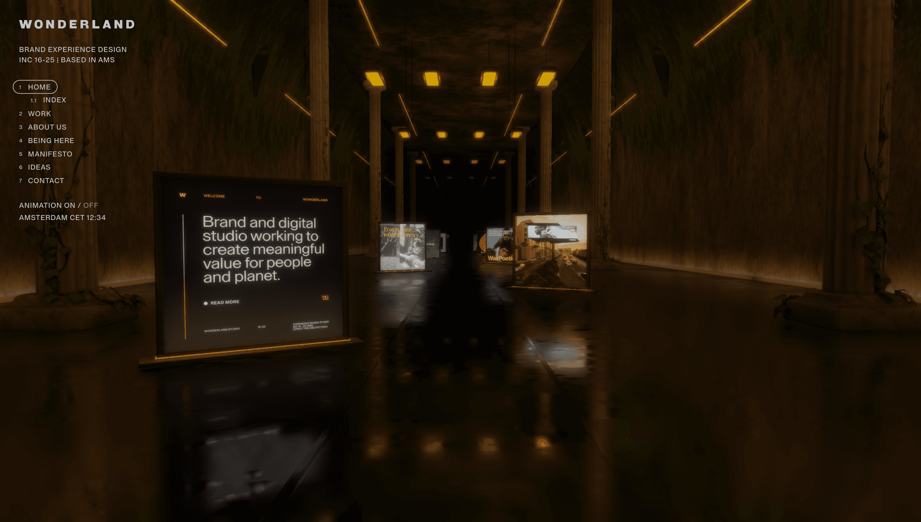 WONDERLAND — Agency, Studio website design