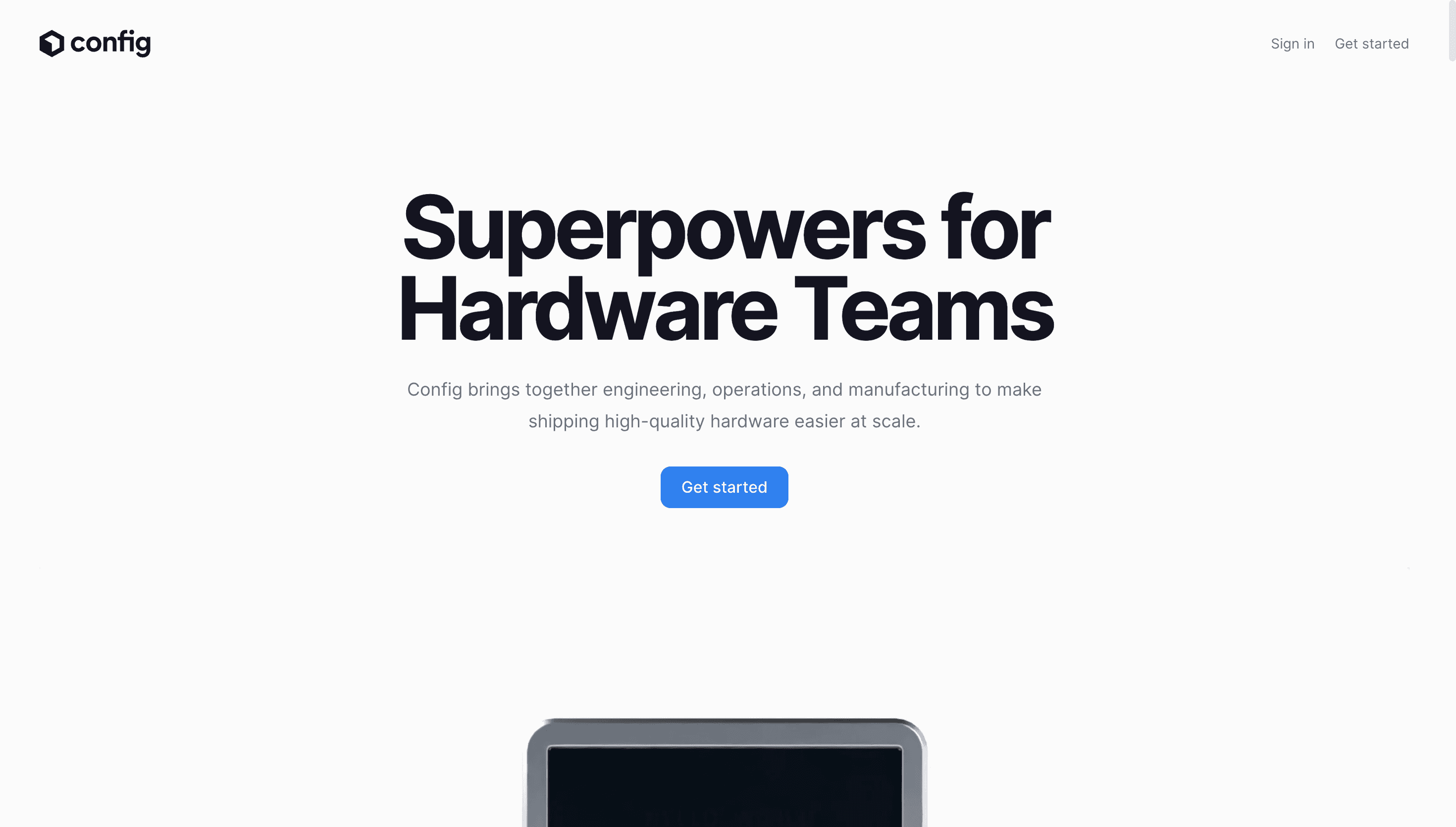 Config — Tech, Workflow website design