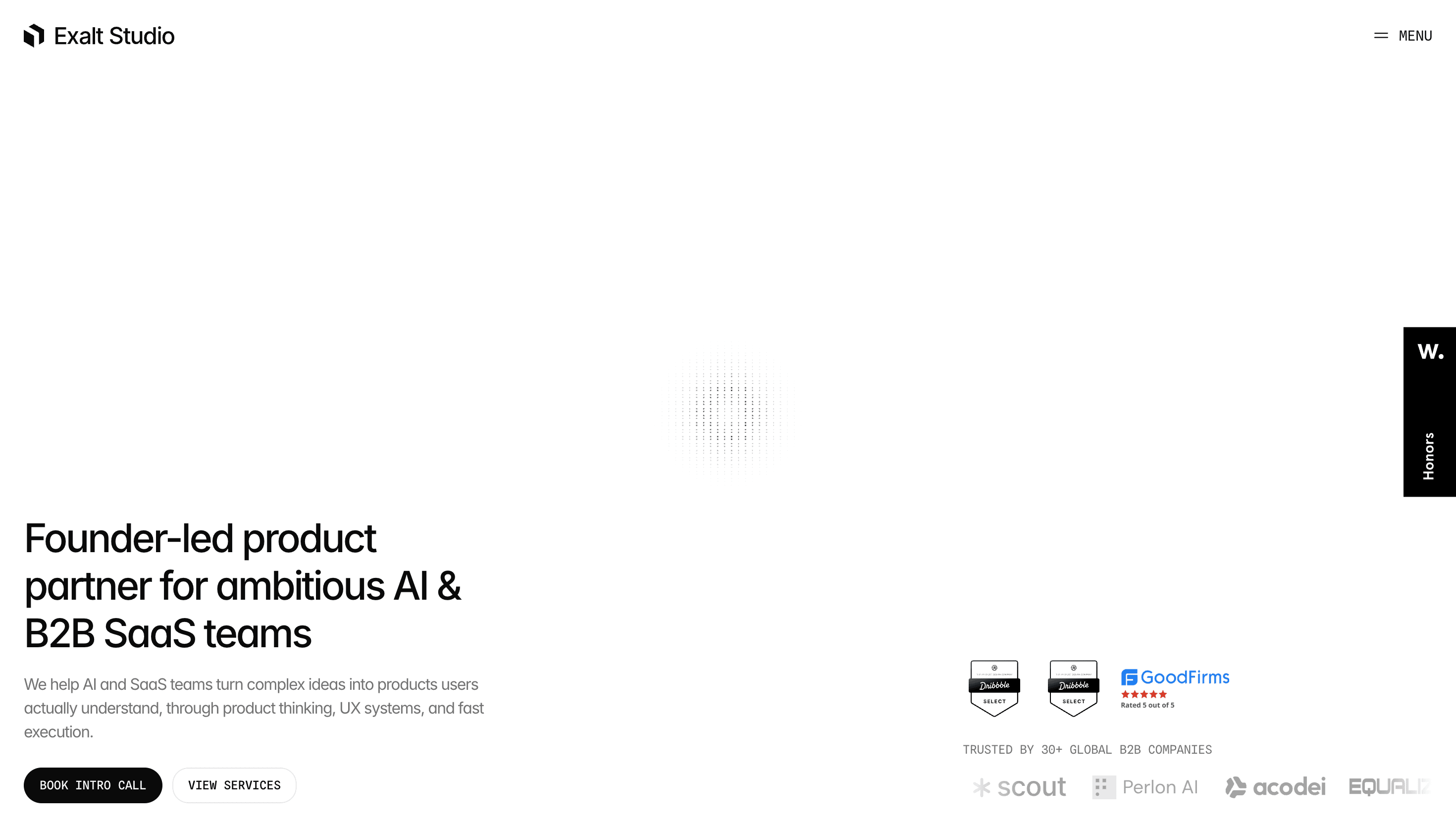 Exalt Studio — Agency, Studio website design