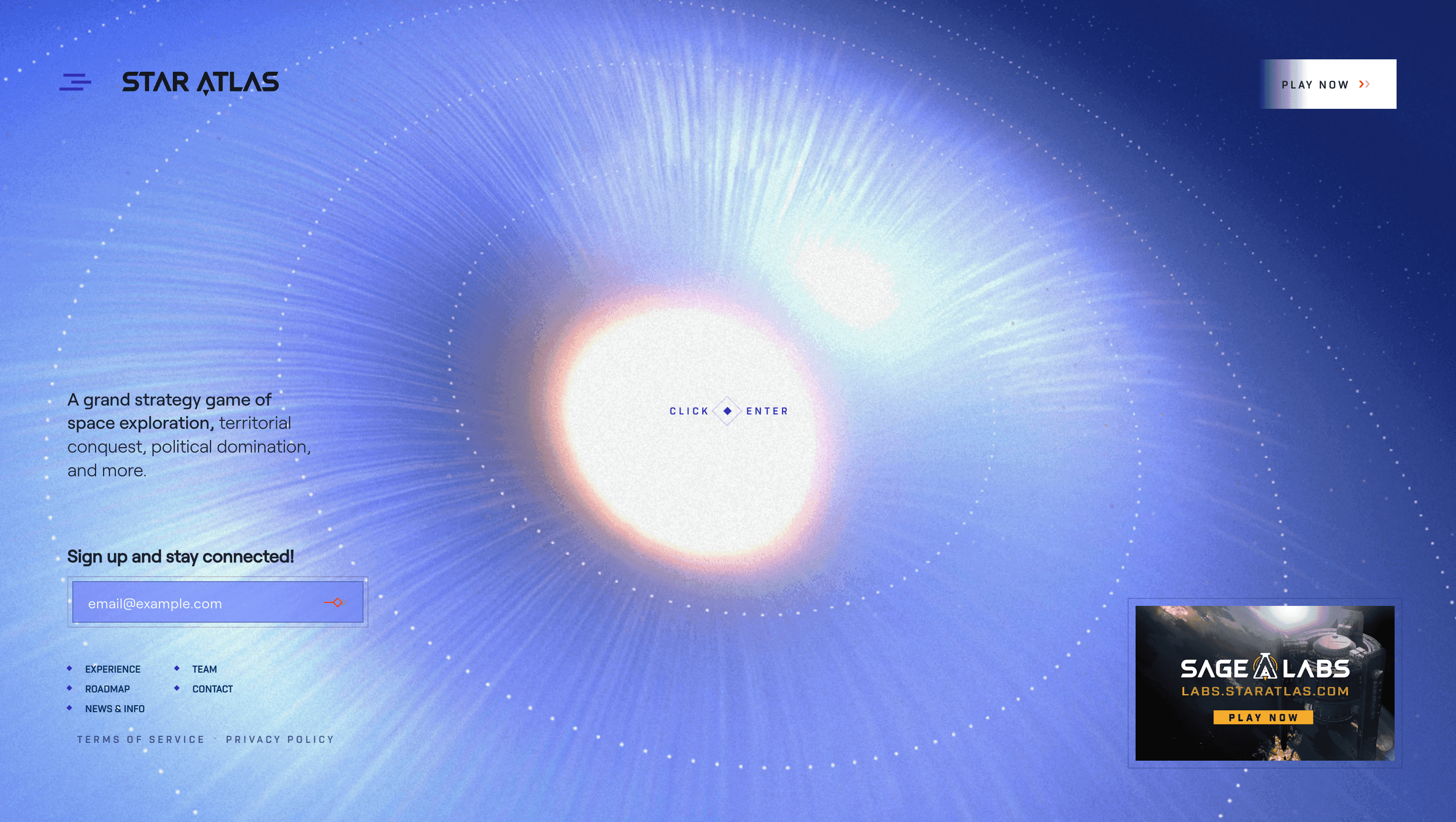 Star Atlas — Game, Interactive website design