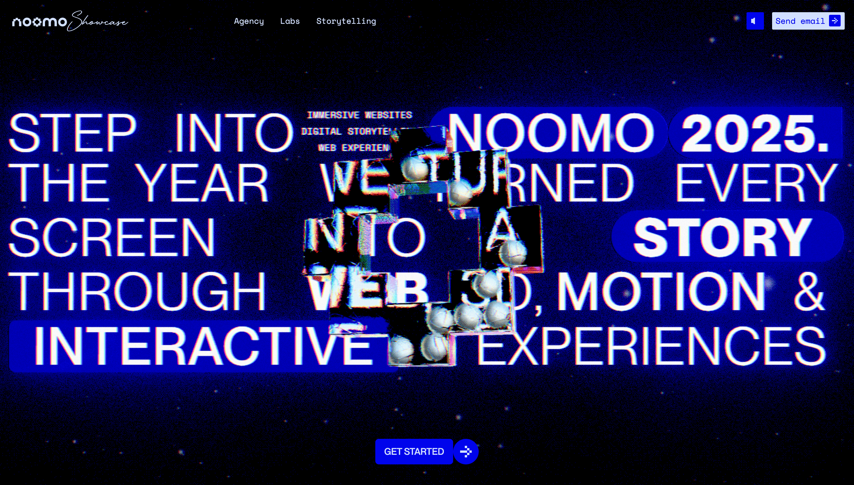 Noomo Showcase — Animation, Three.js website design