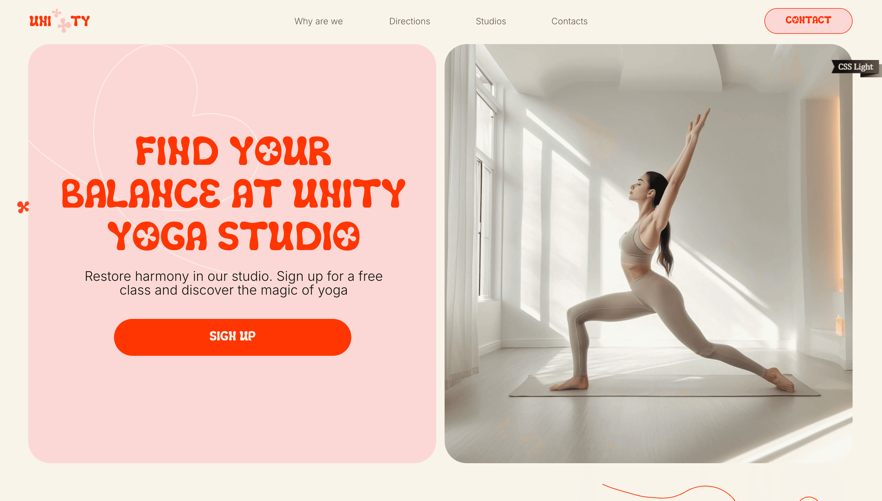 Unity — Health, Community website design