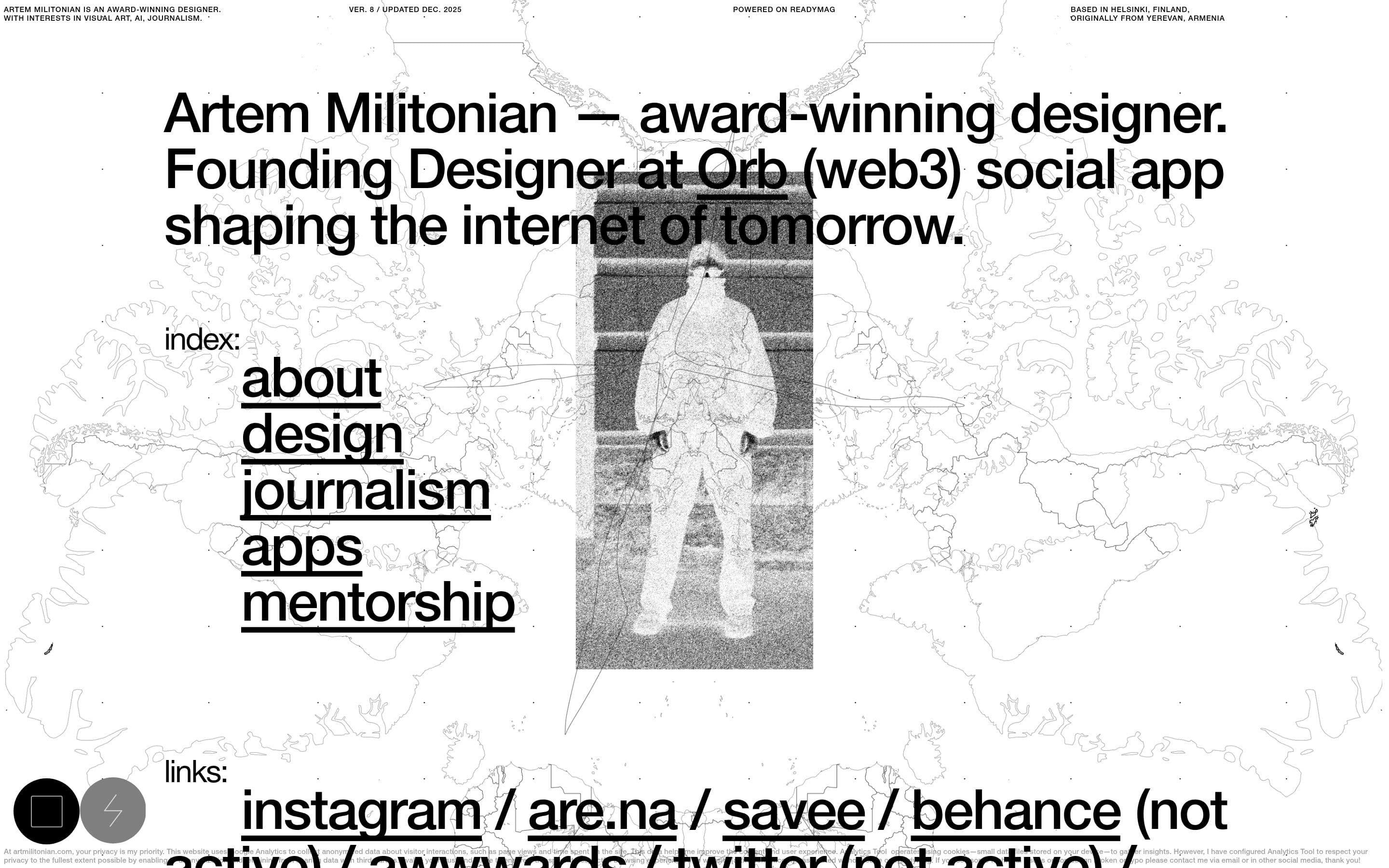 Artem Militonian — Designer, Graphic Designer website design