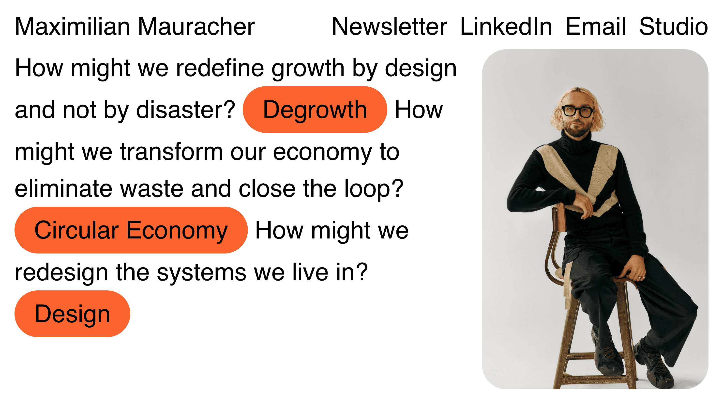 Maximilian Mauracher — Designer, Portfolio website design