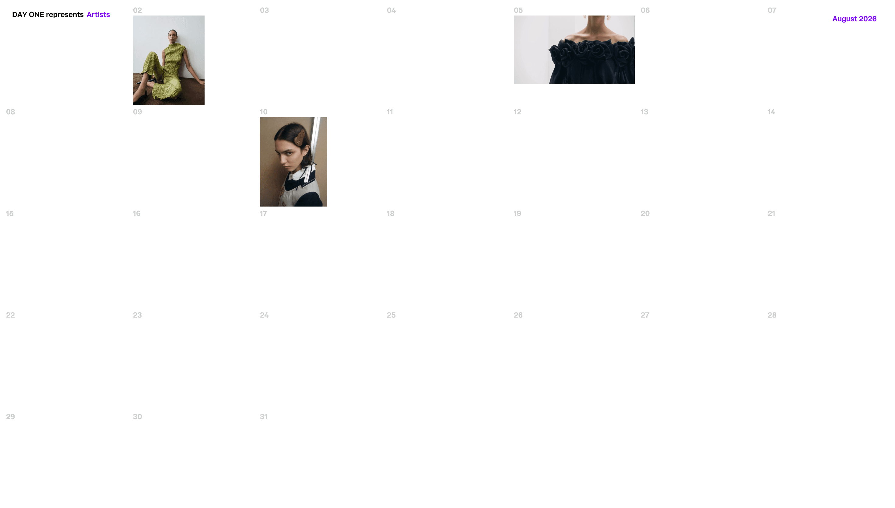 DAY ONE — Agency, Studio website design