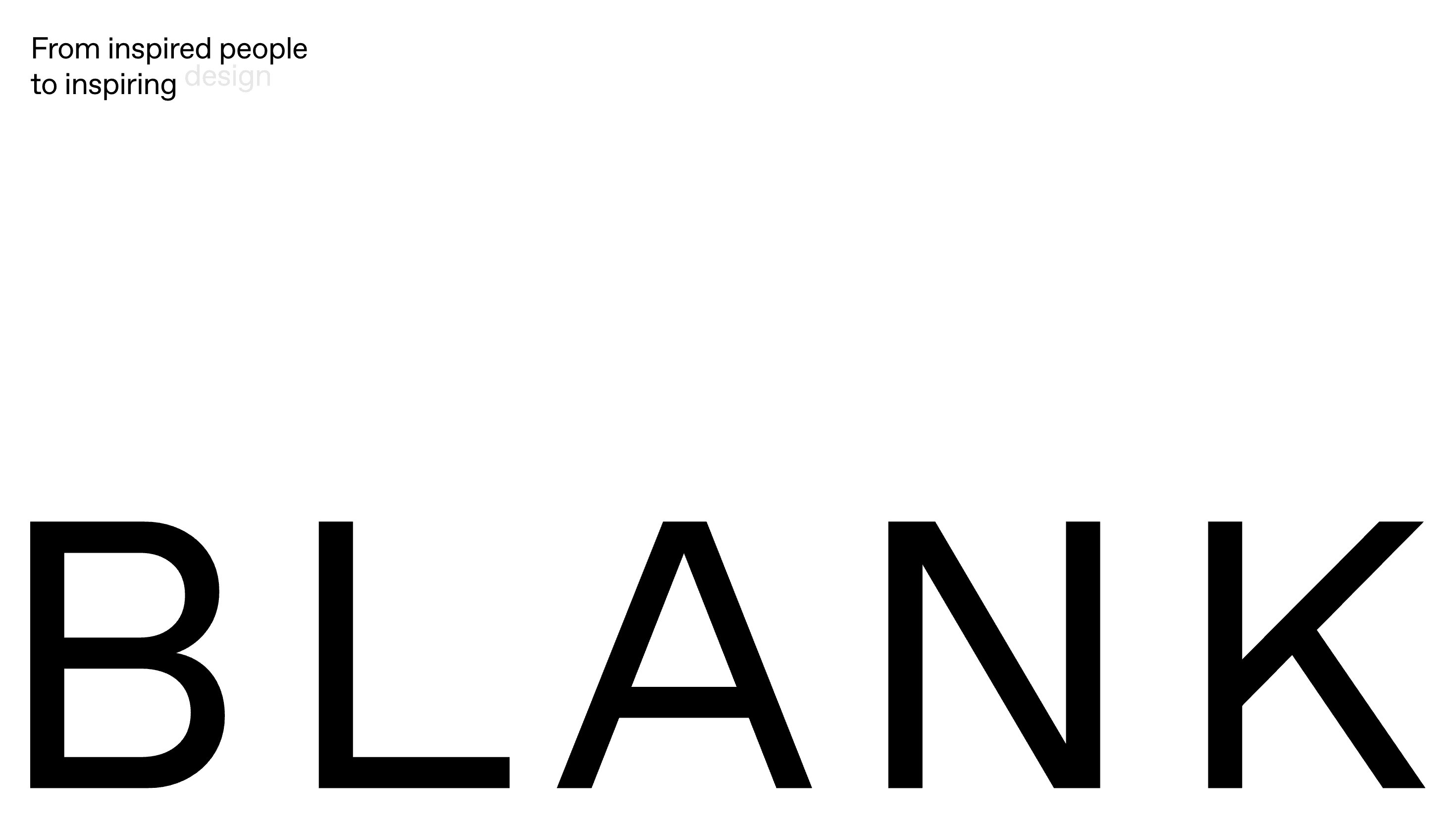 BLANK — Agency, Studio website design