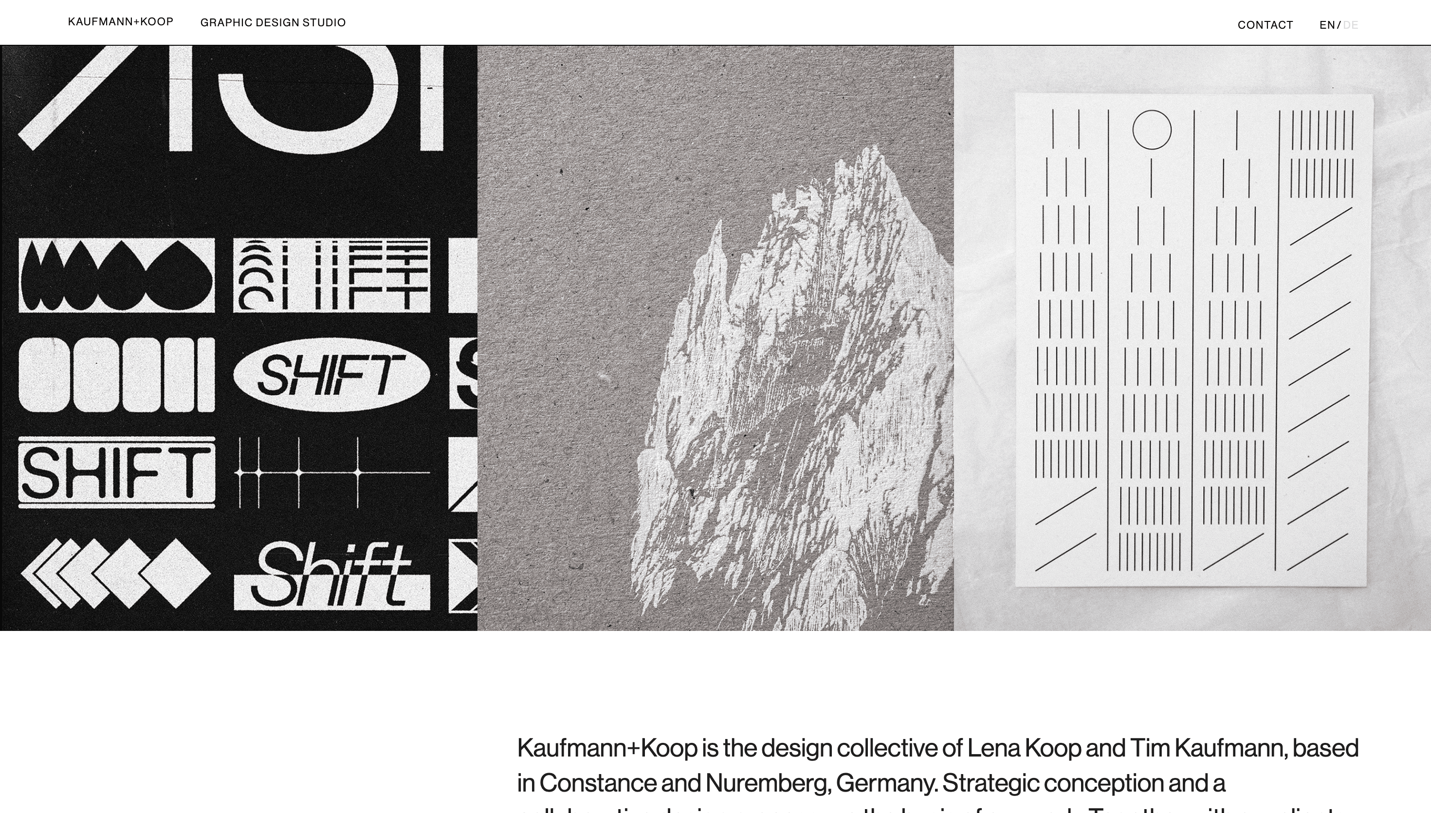 Kaufmann+Koop — Agency, Studio website design