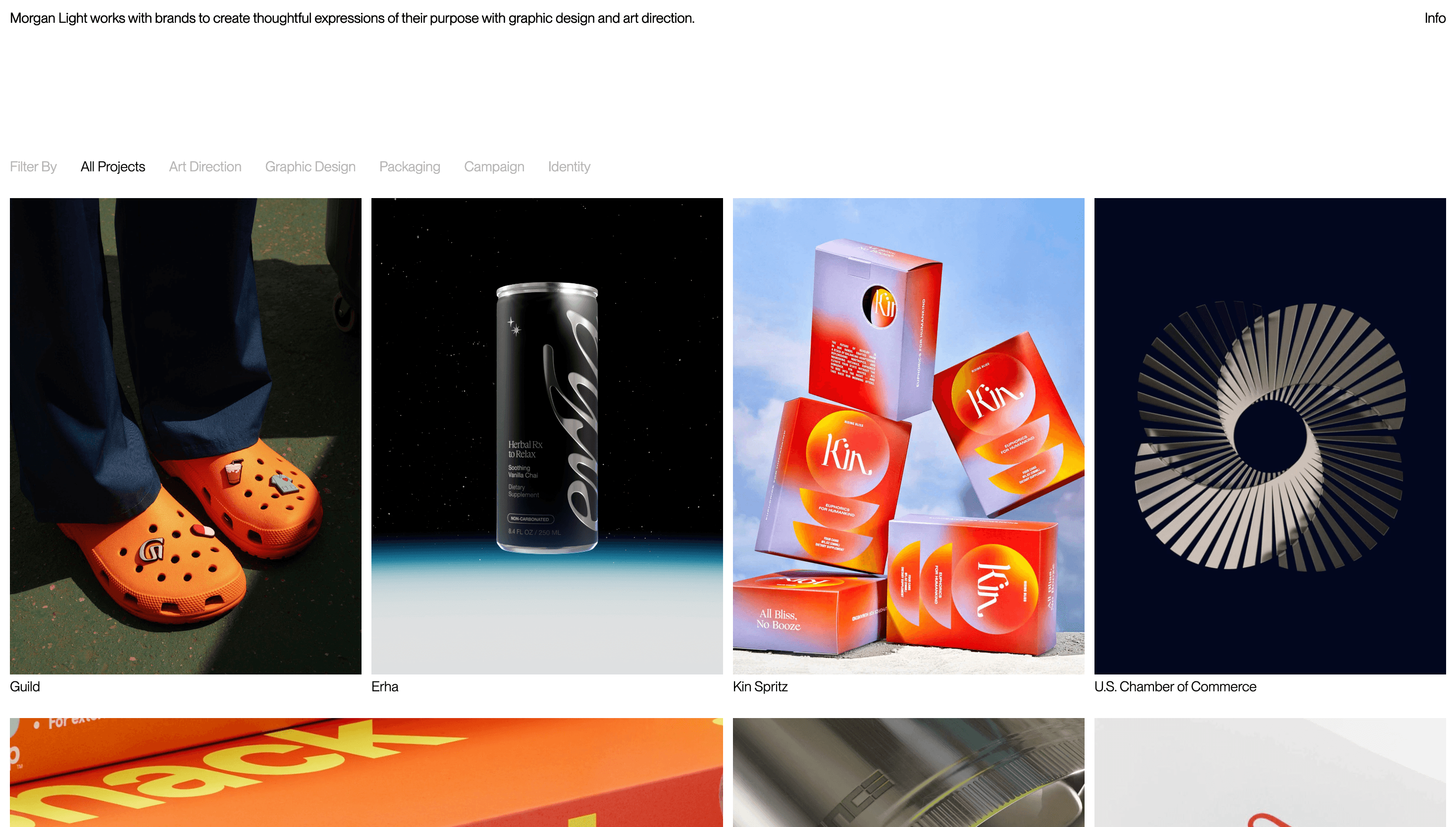 Morgan Light — Agency, Portfolio website design
