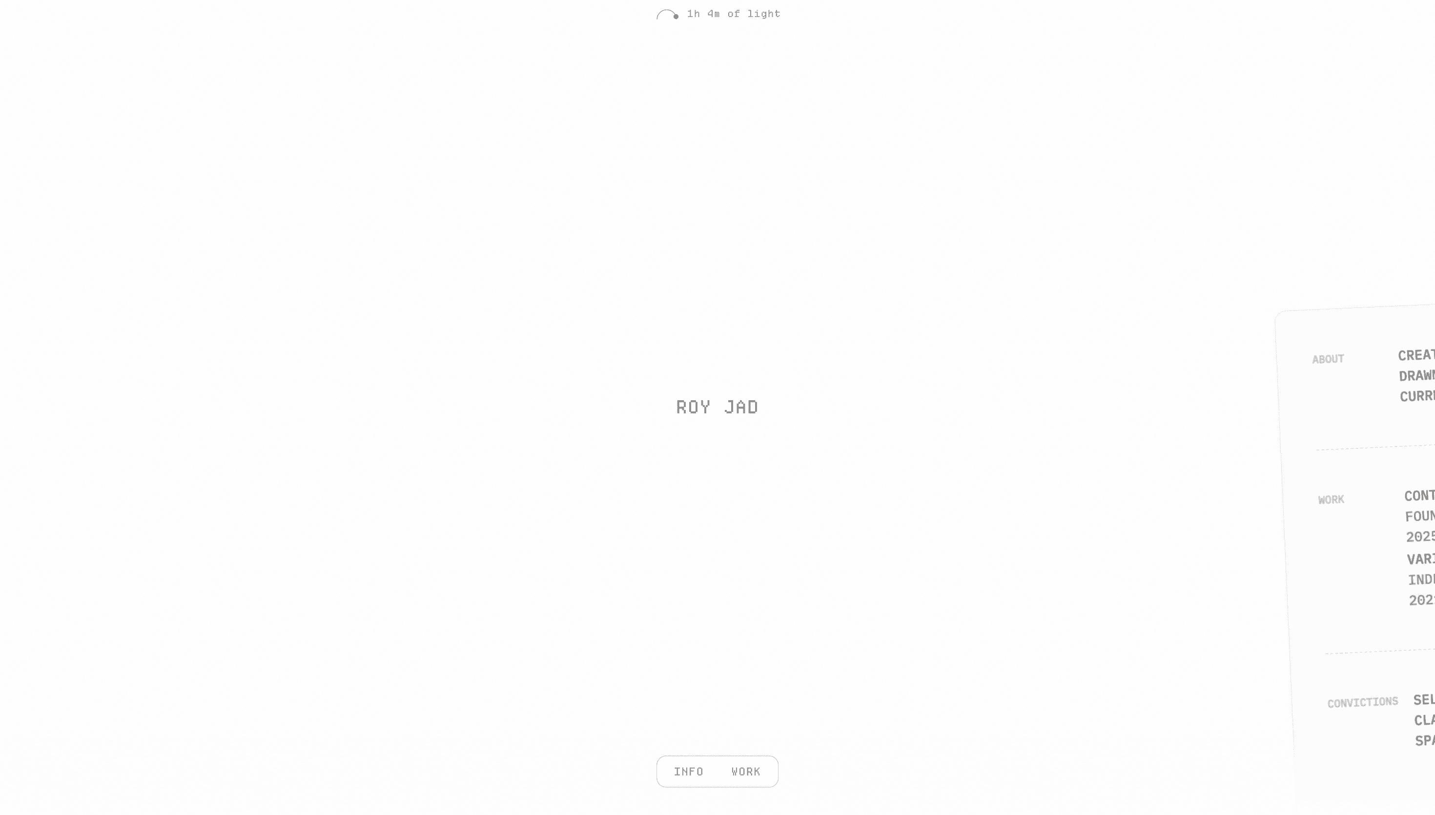 Roy Jad — Designer, Minimal website design