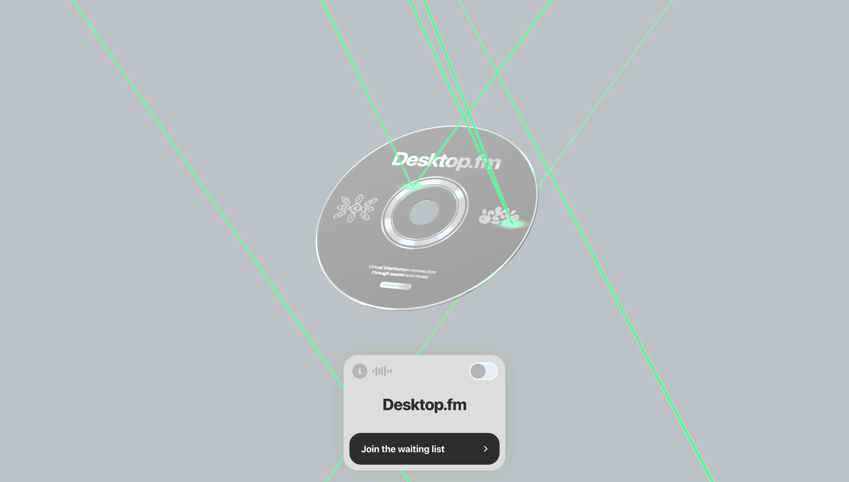 Desktop.fm — Community, Networking website design