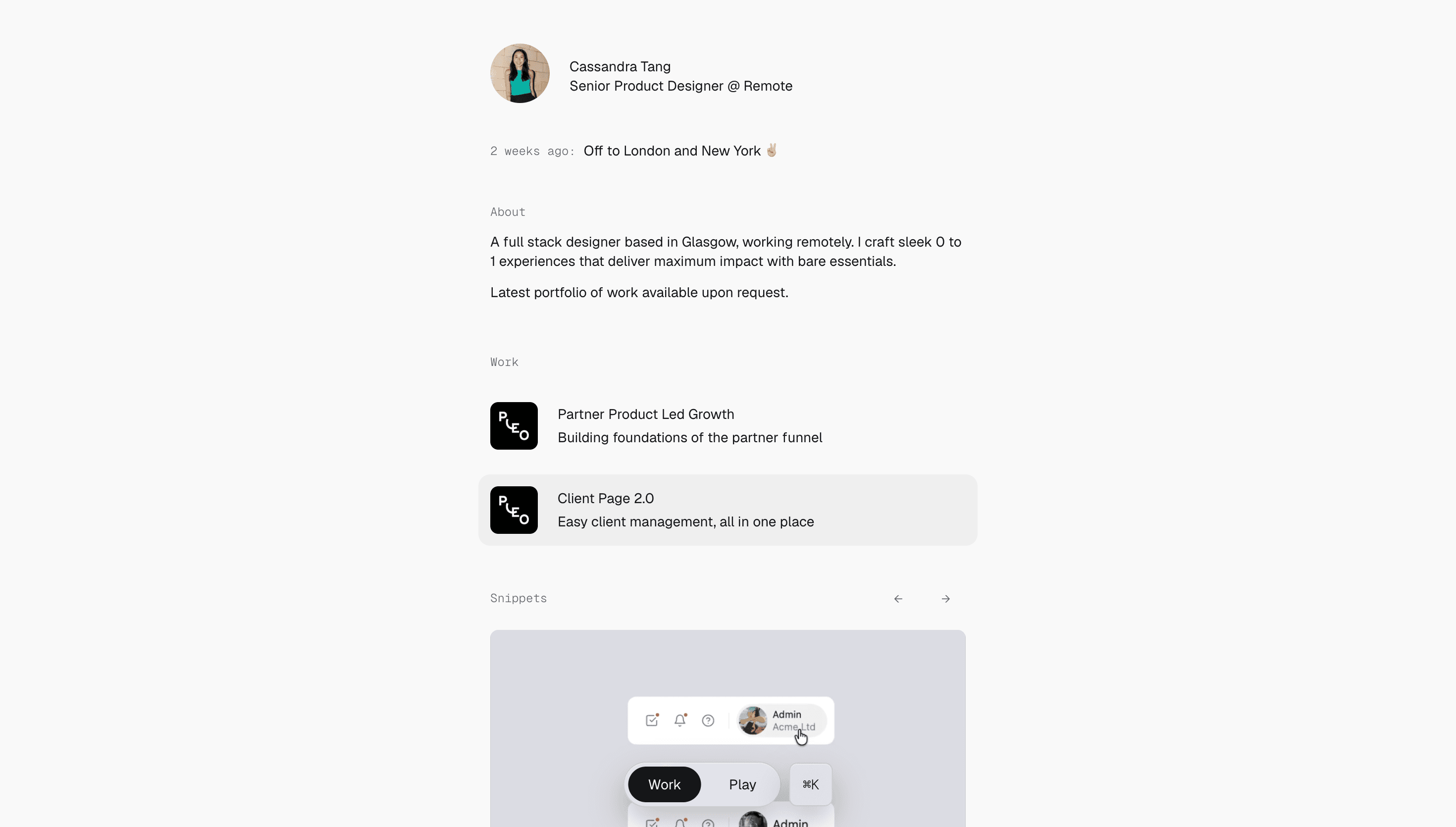 Cassandra Tang — Designer, Product website design